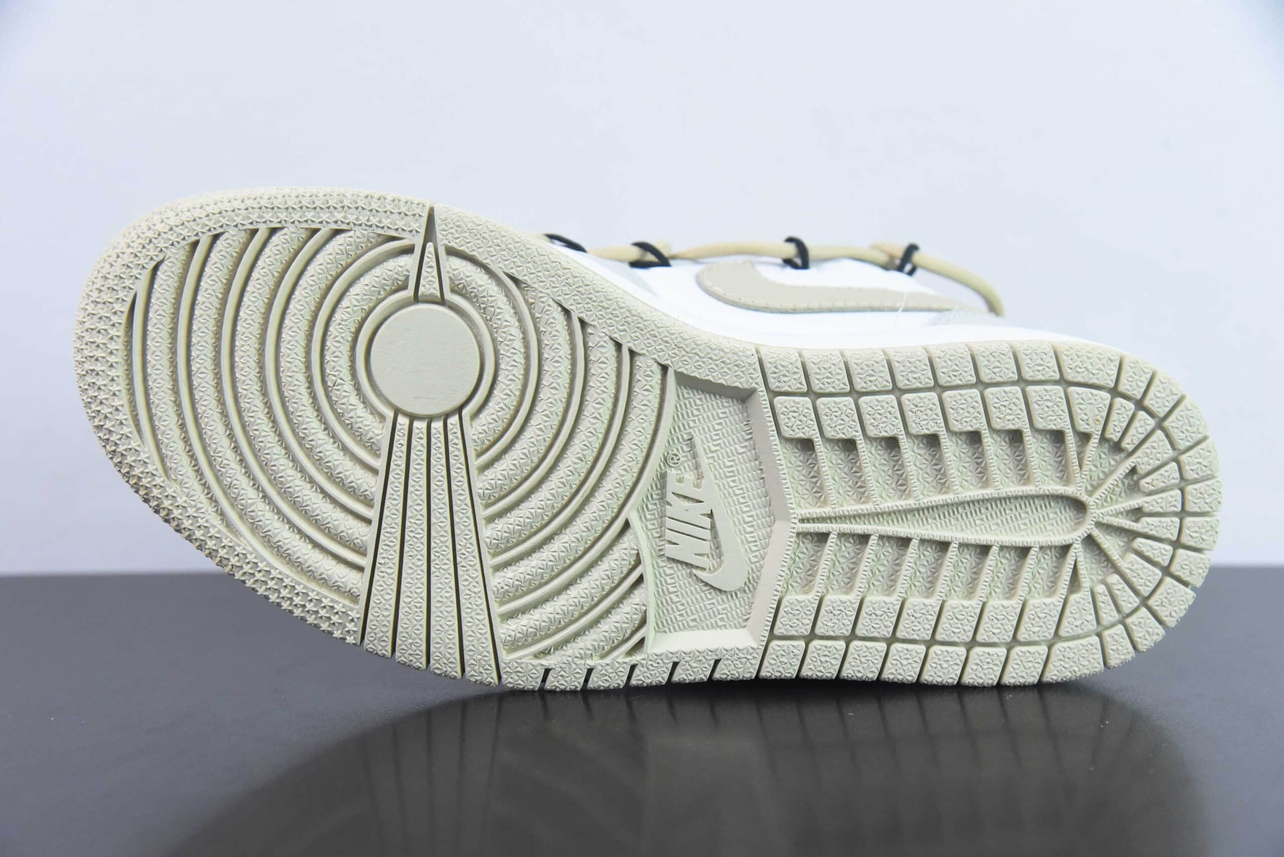 乔丹Air Jordan 1 Low AJ1灰白卡其鳄鱼绑绳低帮复古文化篮球鞋纯原版本 货号:FB7168-121