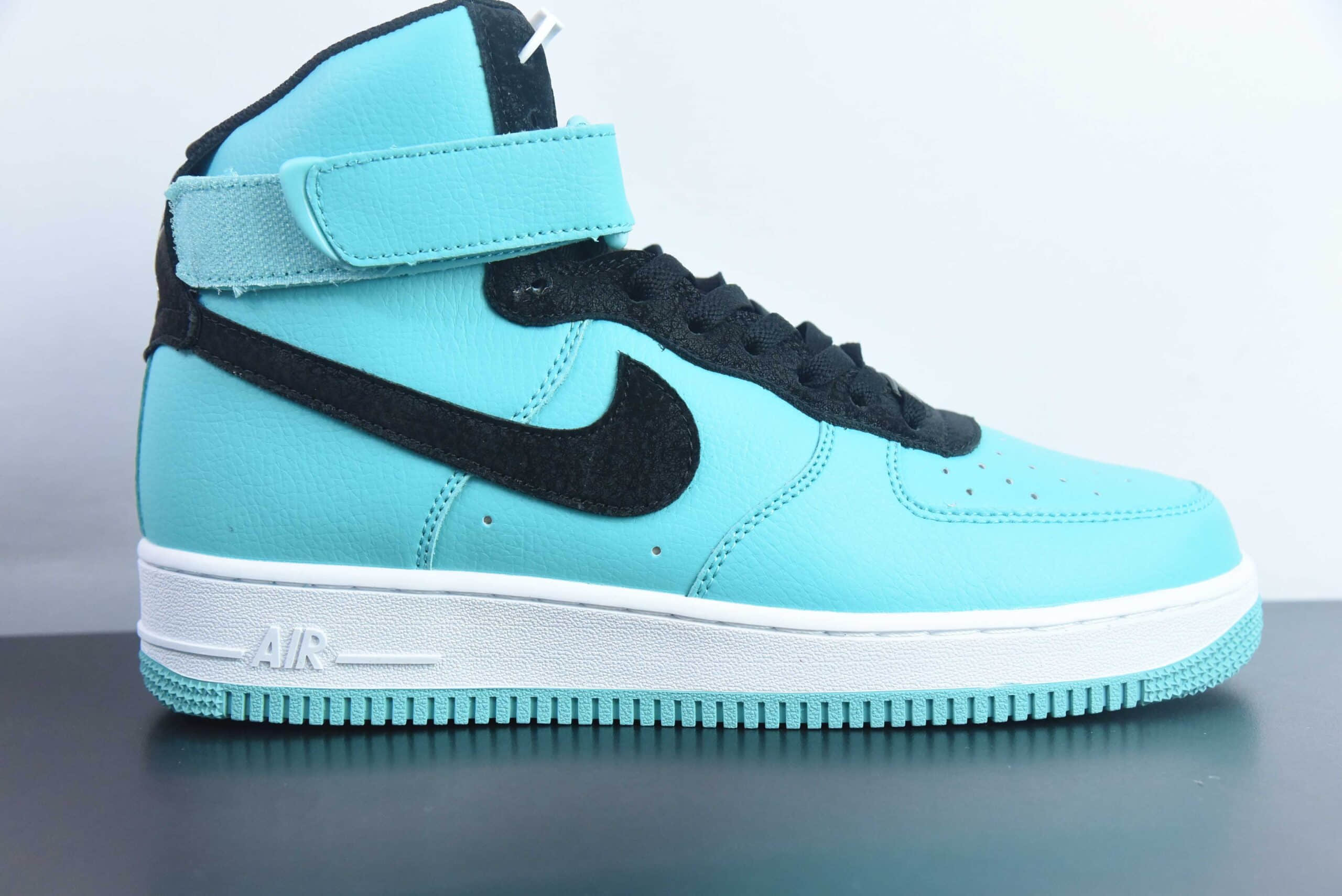 耐克Nike Air Force 1 AF1 蒂芙尼联名蓝黑高帮空军一号休闲板鞋纯原版本 货号:DZ1382-200