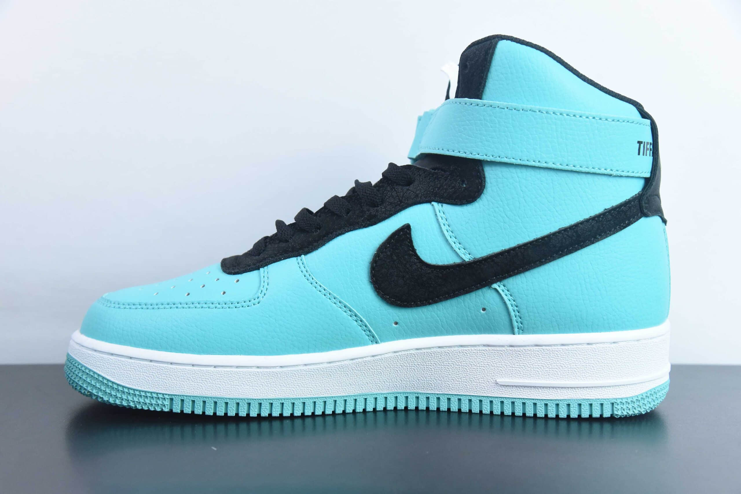 耐克Nike Air Force 1 AF1 蒂芙尼联名蓝黑高帮空军一号休闲板鞋纯原版本 货号:DZ1382-200