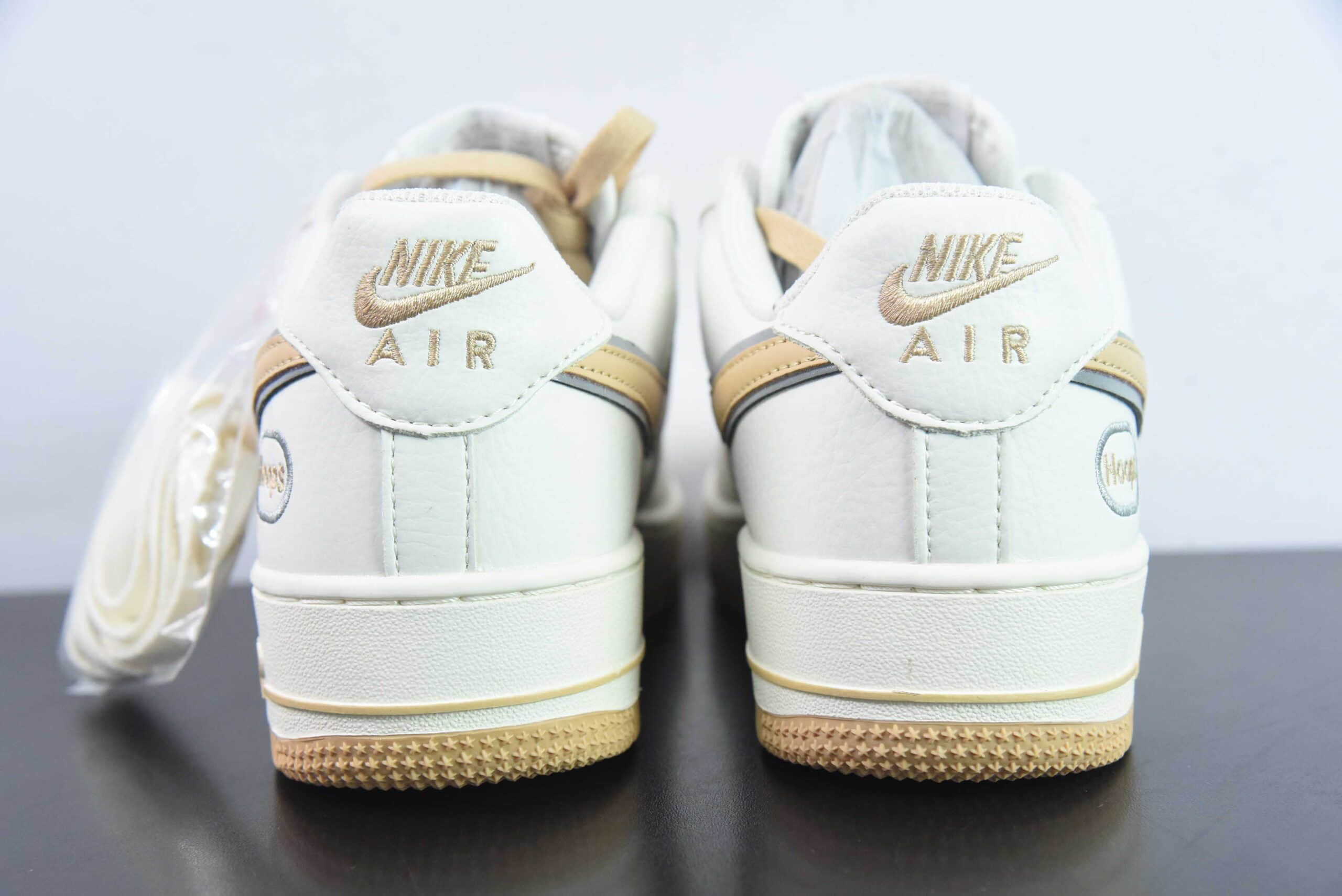 耐克Nike Air Force 1 Low Hoops卡其刺绣小钩空军一号低帮运动休闲板鞋纯原版本 货号:HP2369-005