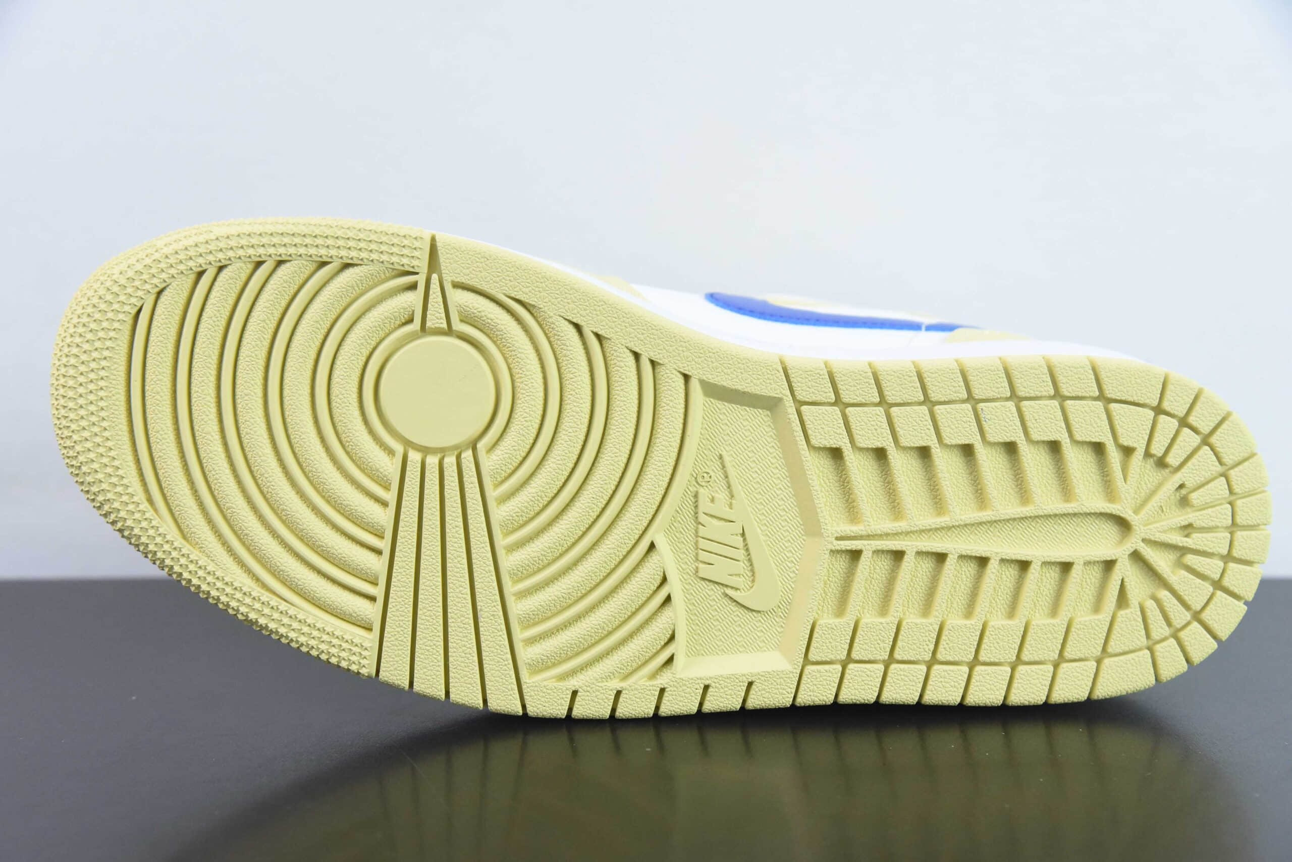 乔丹Air Jordan 1 Mid AJ1黄白蓝中帮运动篮球鞋纯原版本 货号:BQ6472-701