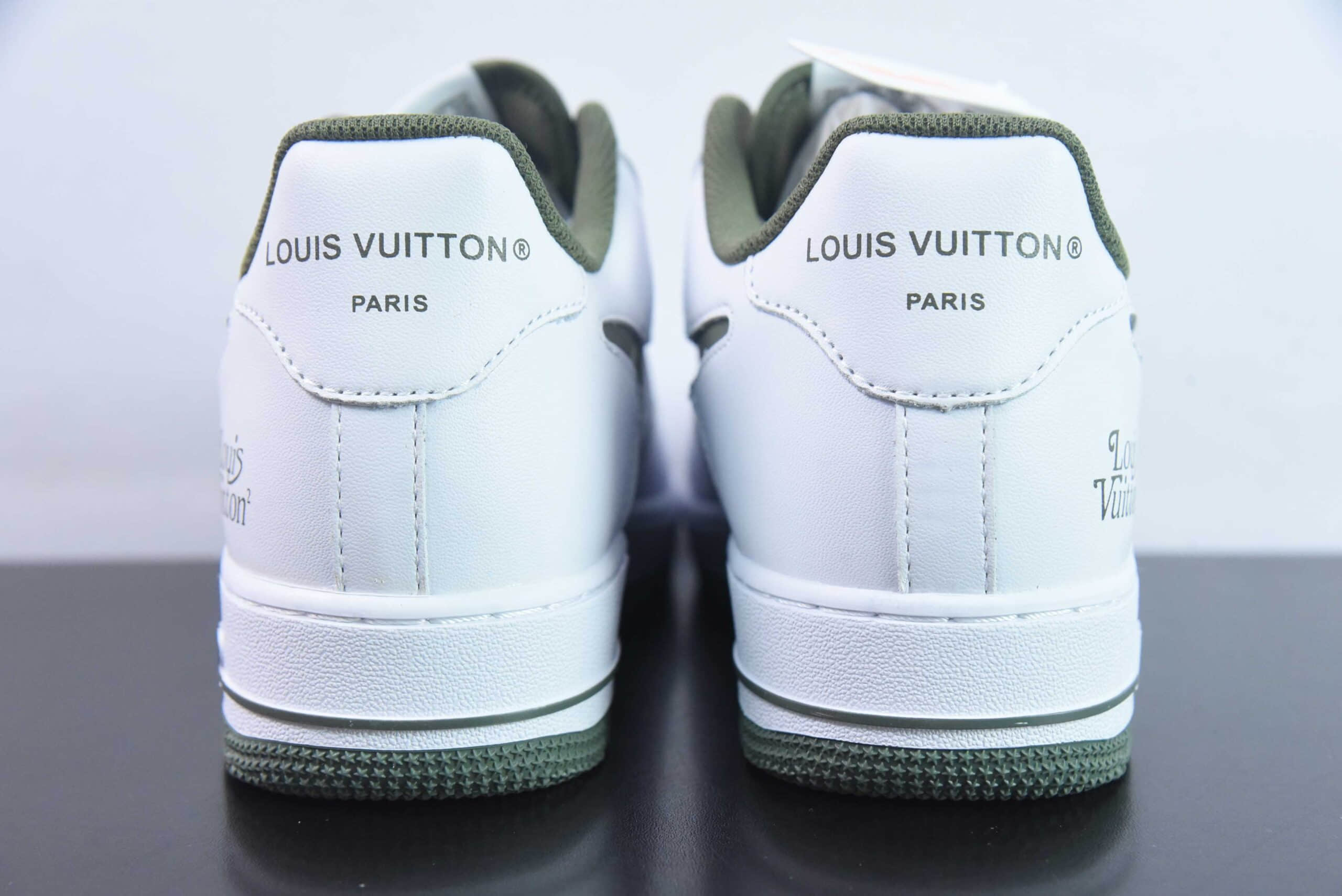 耐克Nike Air Force 1 AF1白绿 LV 印花空军一号低帮休闲板鞋纯原版本 货号:LV1898-835