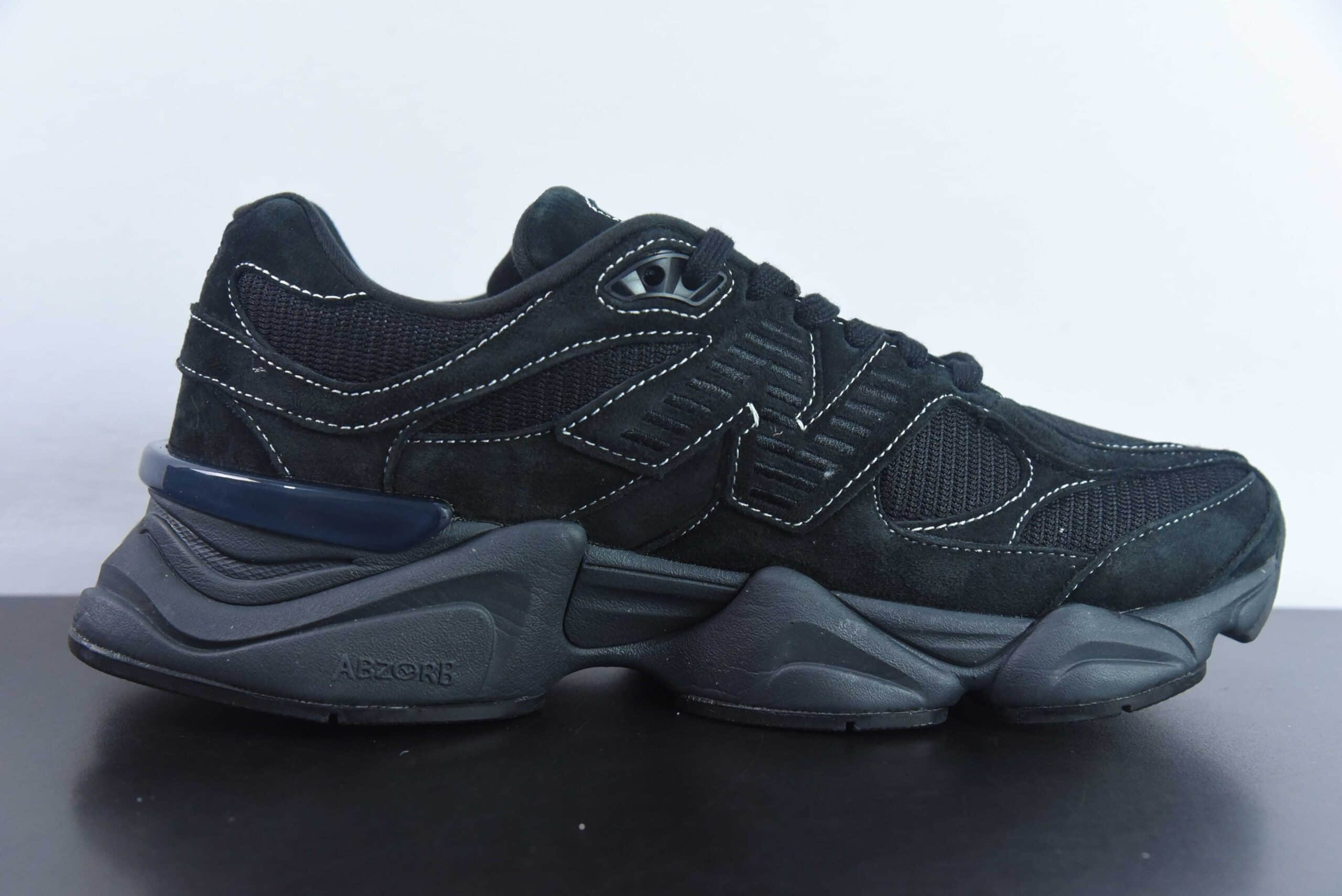 新百伦New Balance 9060”Triple Black“武士黑灰反光9060系列复古百搭老爹风小象蹄休闲运动跑步鞋纯原版本 货号:U9060BPM
