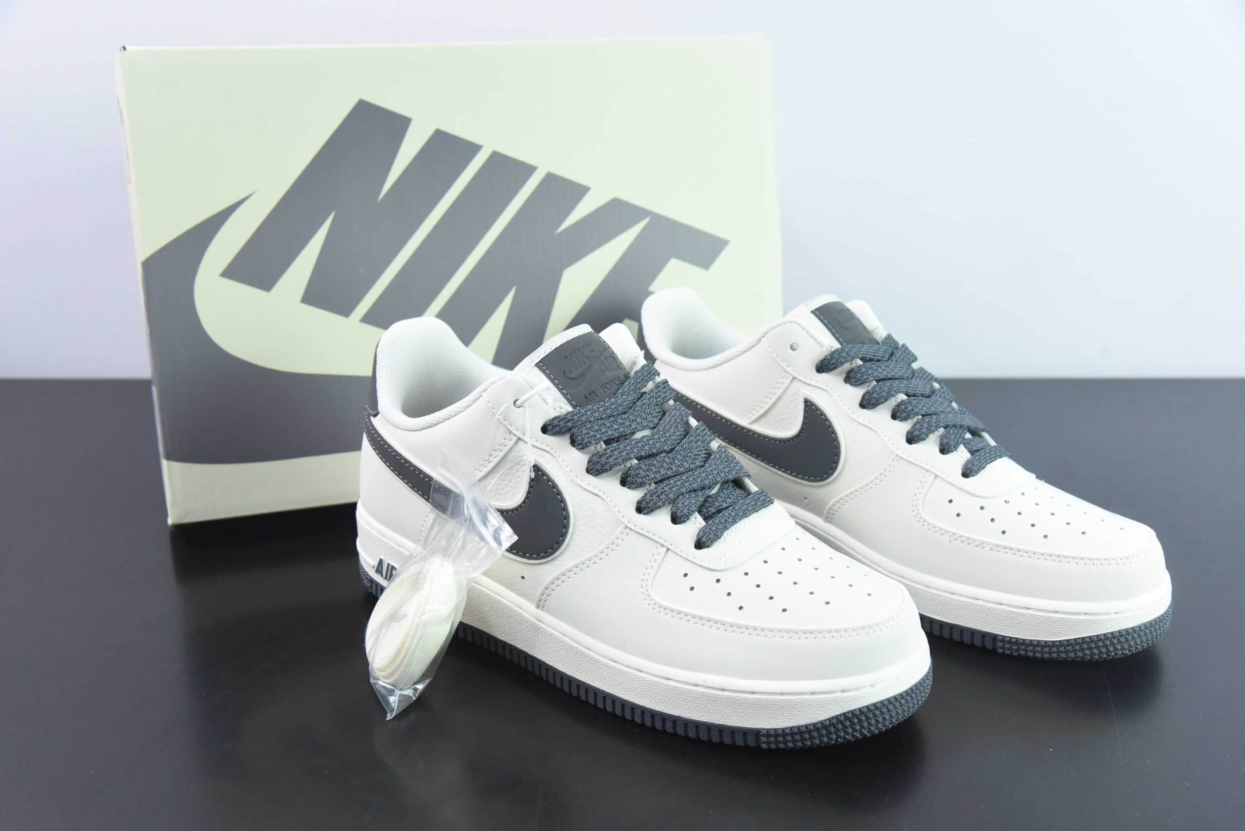 耐克Nike Air Force 1'07 Low 米深灰满天星空军一号低帮休闲板鞋纯原版本 货号:GL6835-013