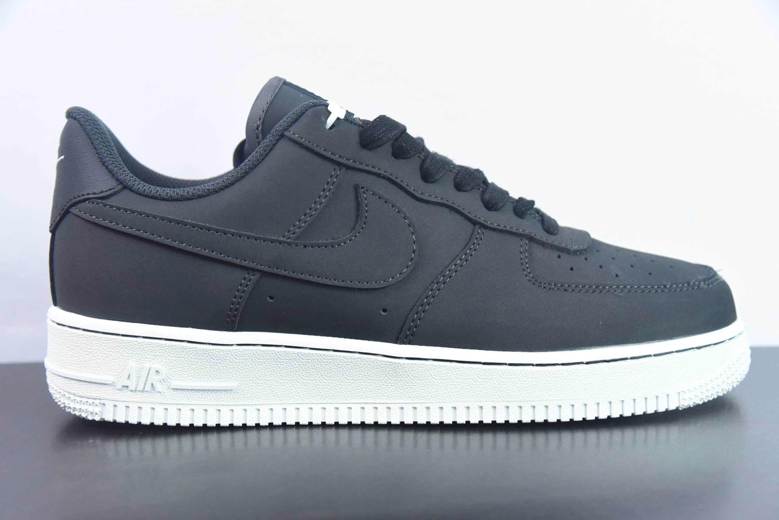 耐克Nike Air Force 1 Low 黑麂皮空军一号低帮运动休闲板鞋纯原版本 货号:DQ8571-001