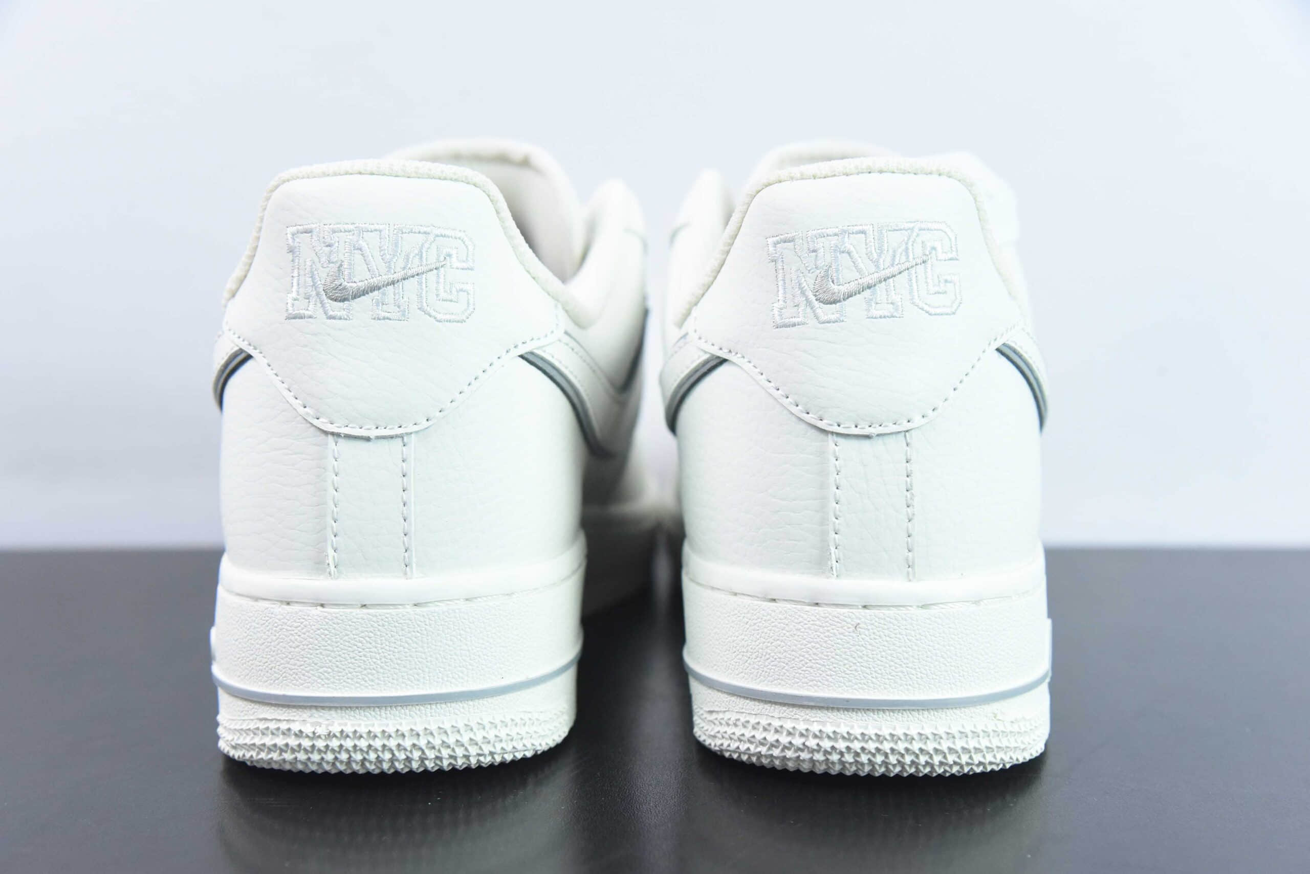 耐克Nike Kith x Nk Air Force 1'07 Low 米白银纽约空军一号低帮休闲板鞋纯原版本 货号:NY2022-017