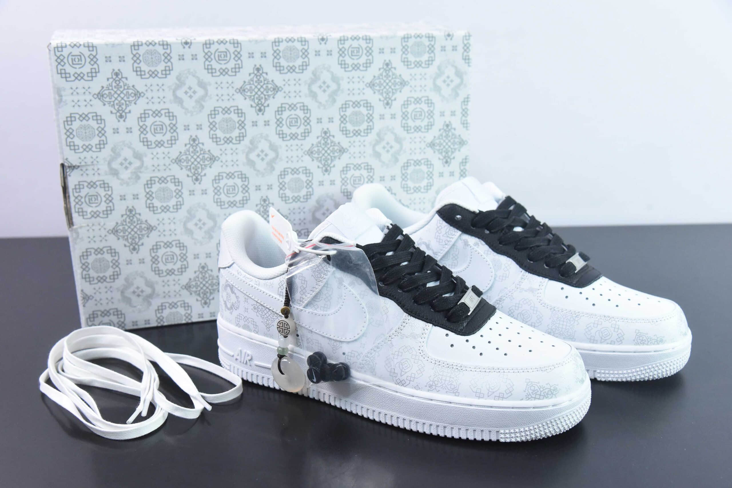 耐克Nike Clot x Nk Air Force 1 Low 中国风白丝绸空军一号低帮休闲板鞋纯原版本 货号:315166-100