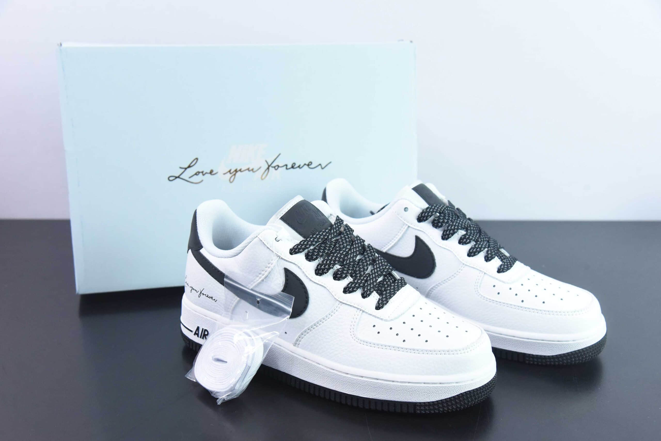 耐克Nike NOCTA x Nike Air Force 1 LowCertified Lover Boy痴情男孩白黑反光空军一号低帮休闲板鞋纯原版本 货号:L01718-052