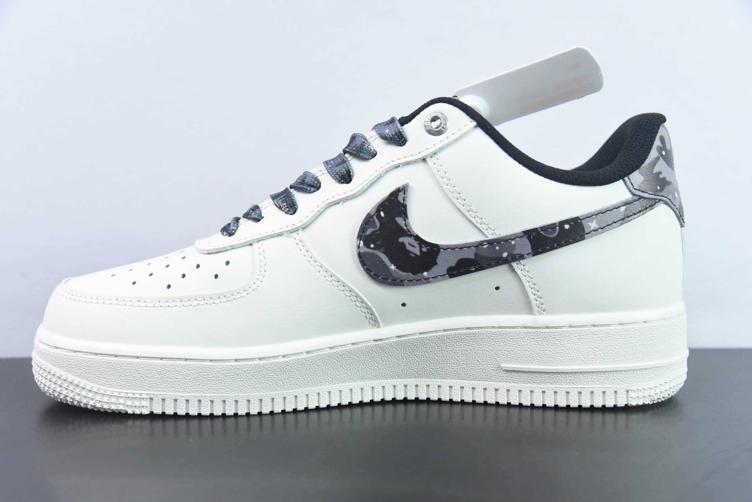 耐克Nike Air Force 1 AF1 白灰迷彩刺绣空军一号低帮休闲板鞋纯原版本 货号:PF9055-761