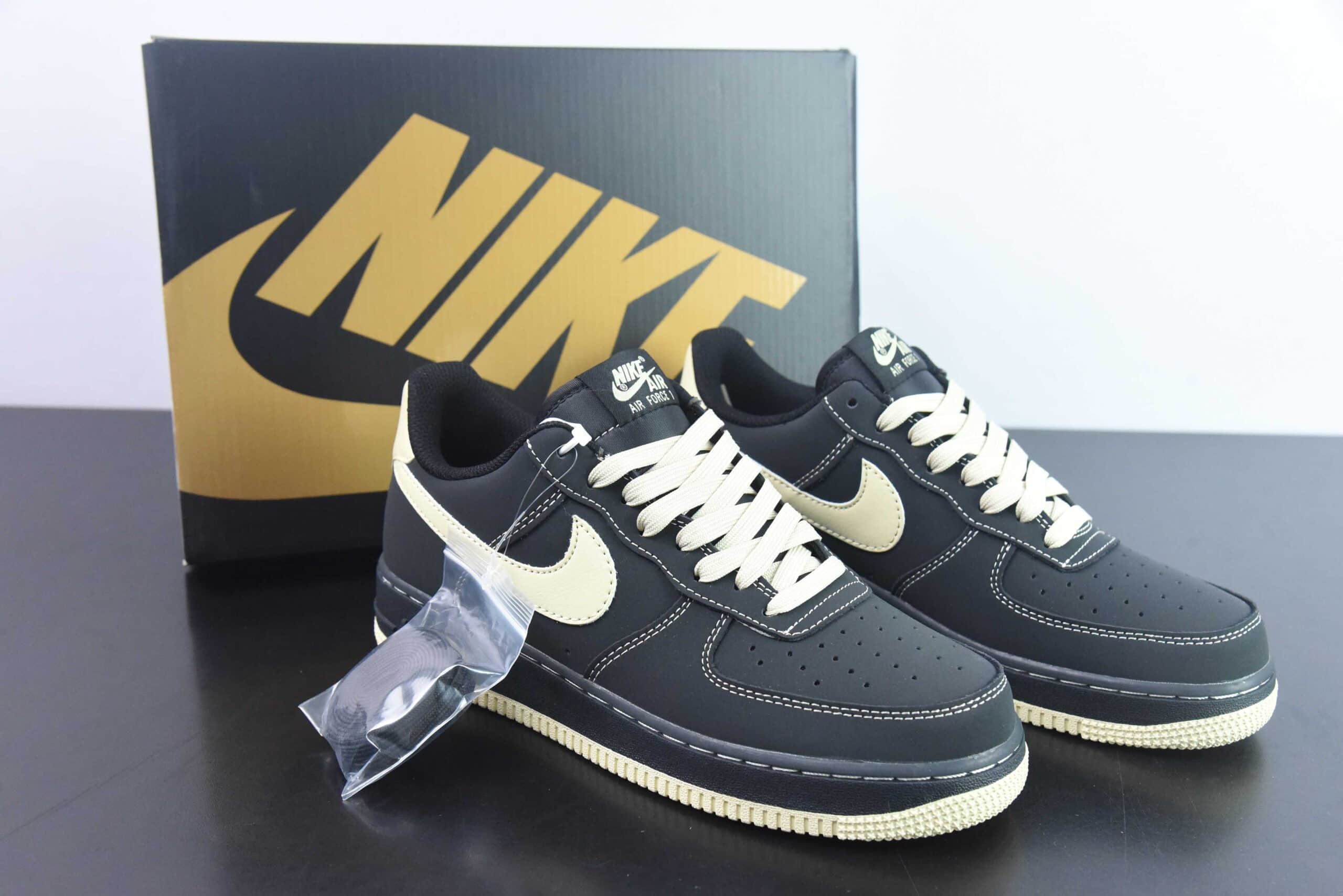 耐克NIke Air Force 1 '07 黑金空军一号低帮休闲板鞋纯原版本 货号:DH5696-227
