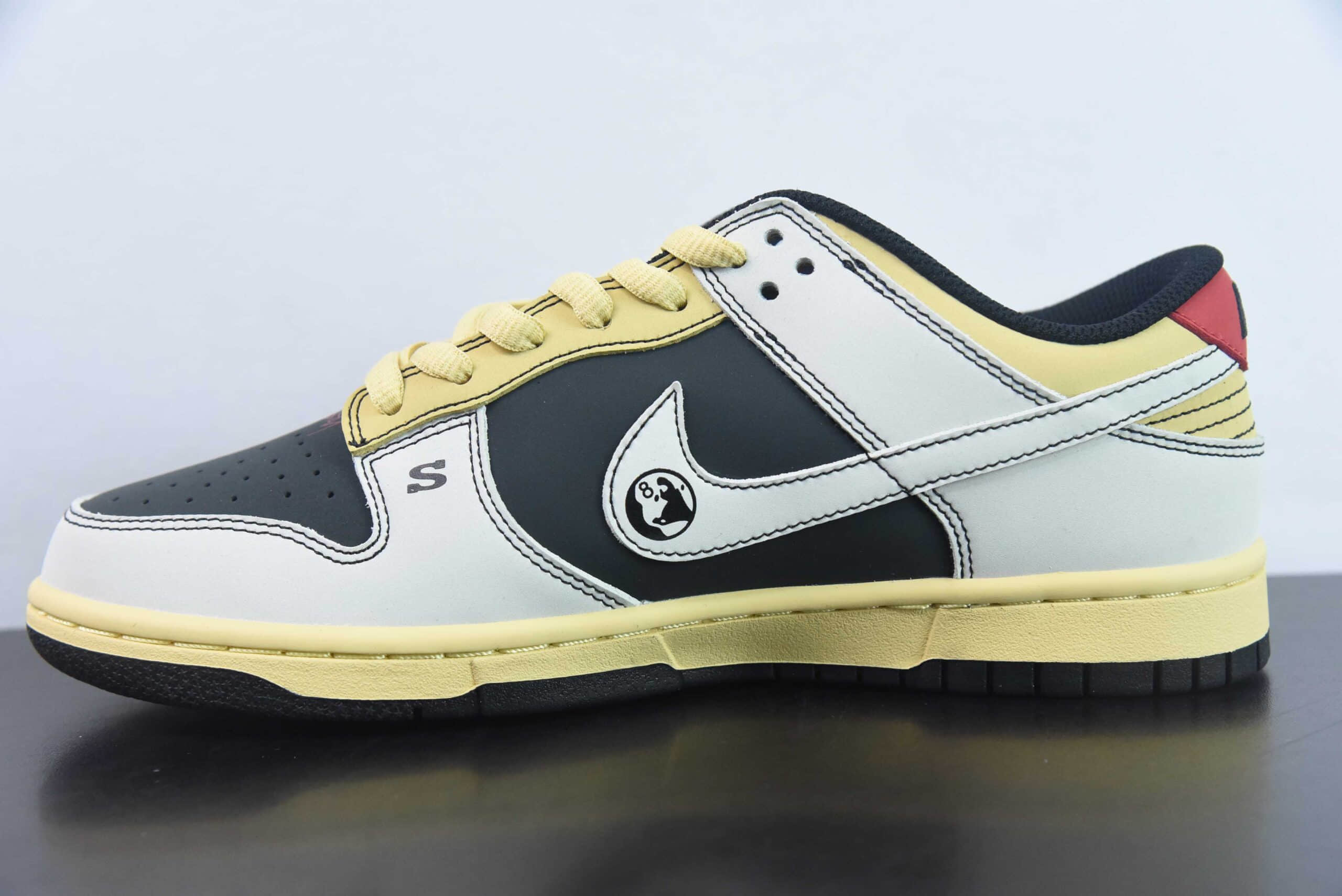 耐克Nike SB Dunk Low Stussy 斯图西联名黑黄红SB低帮休闲板鞋纯原版本 货号:ST6636-002