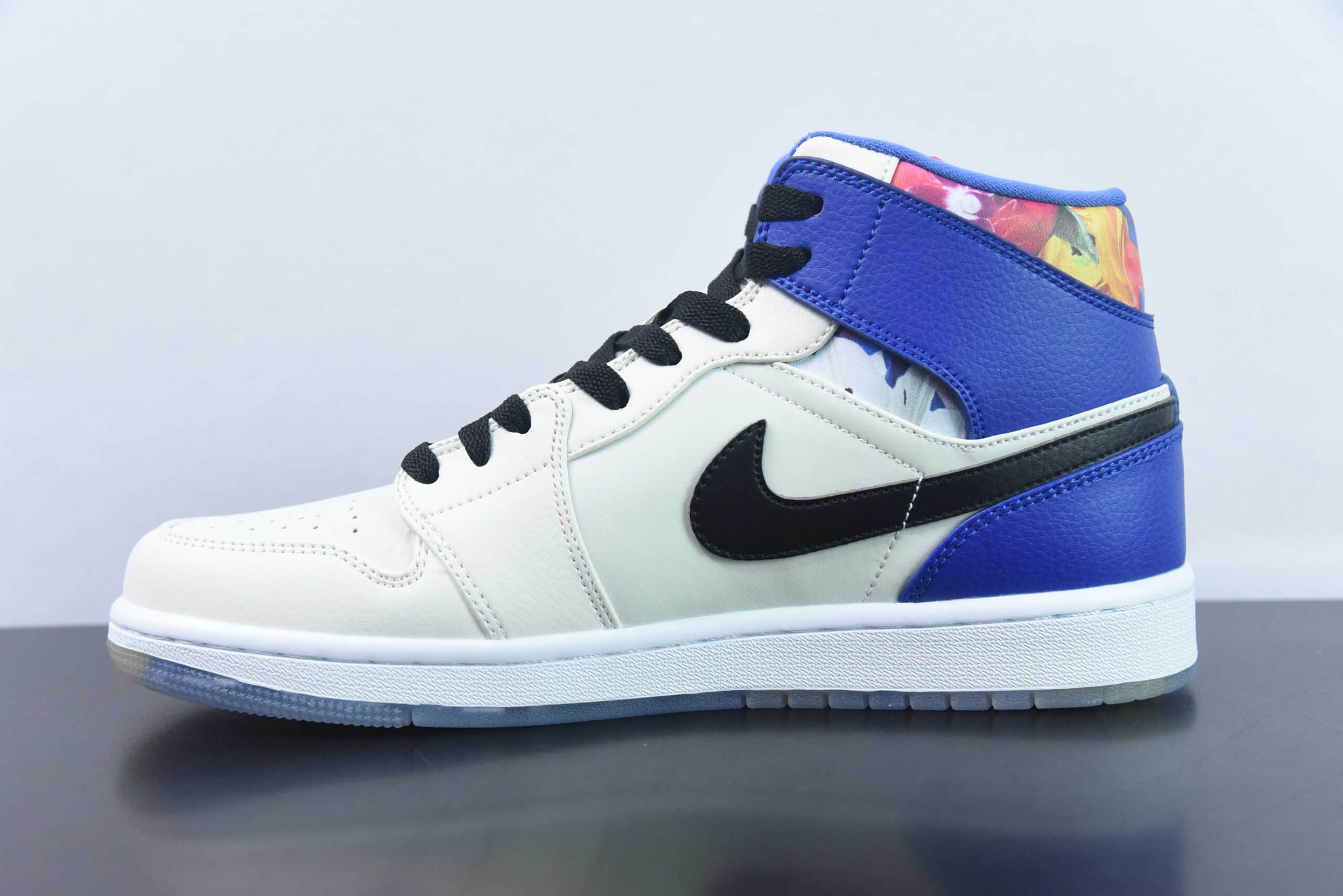 乔丹Air Jordan 1 Mid 白紫情人节中帮篮球鞋纯原版本 货号：FD4330-101