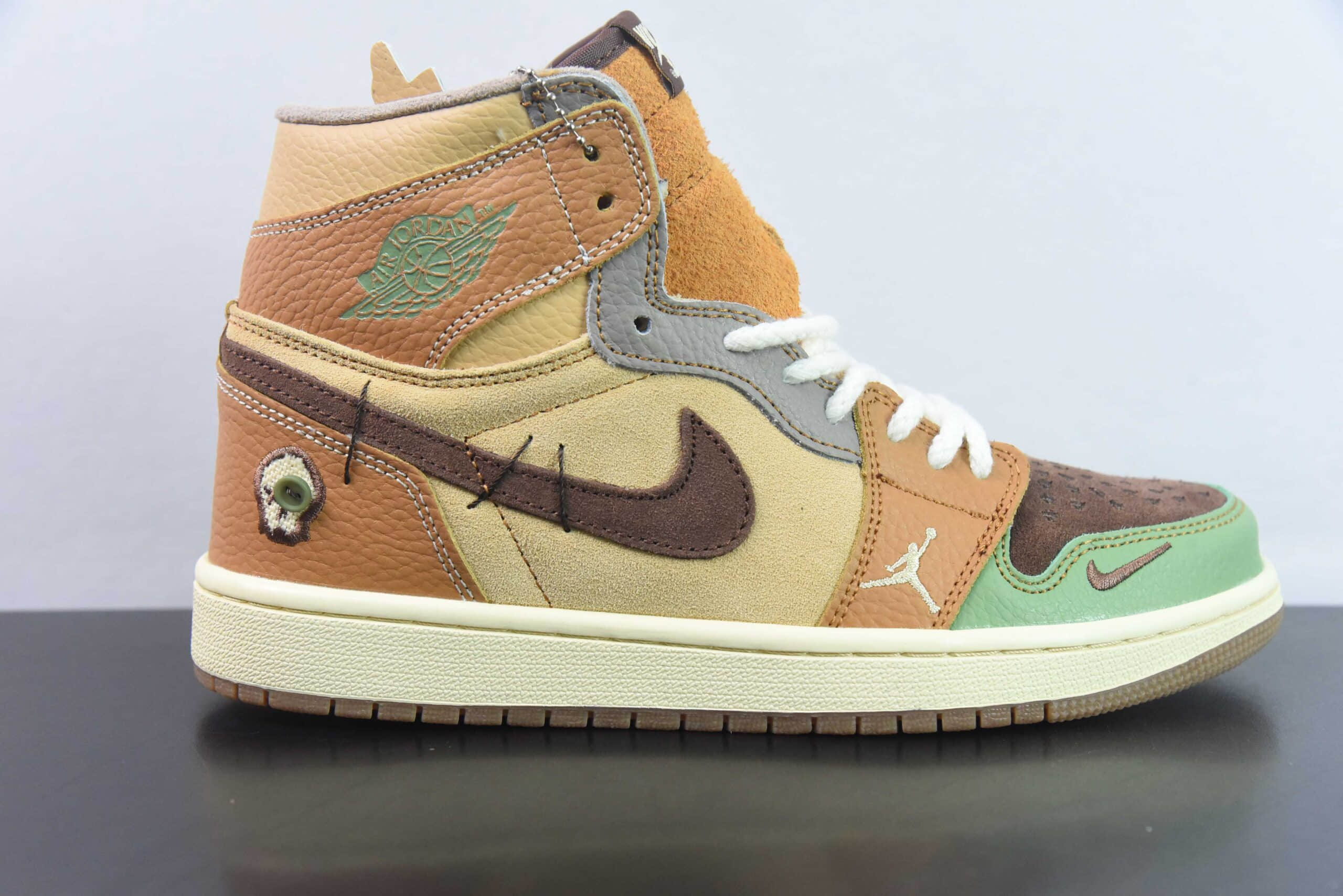 乔丹Air Jordan Zion Williamson x Air Jordan 1 Retro High OG ”Voodoo“AJ1棕色巫毒娃娃锡安高帮篮球鞋纯原版本 货号：DZ7292-100