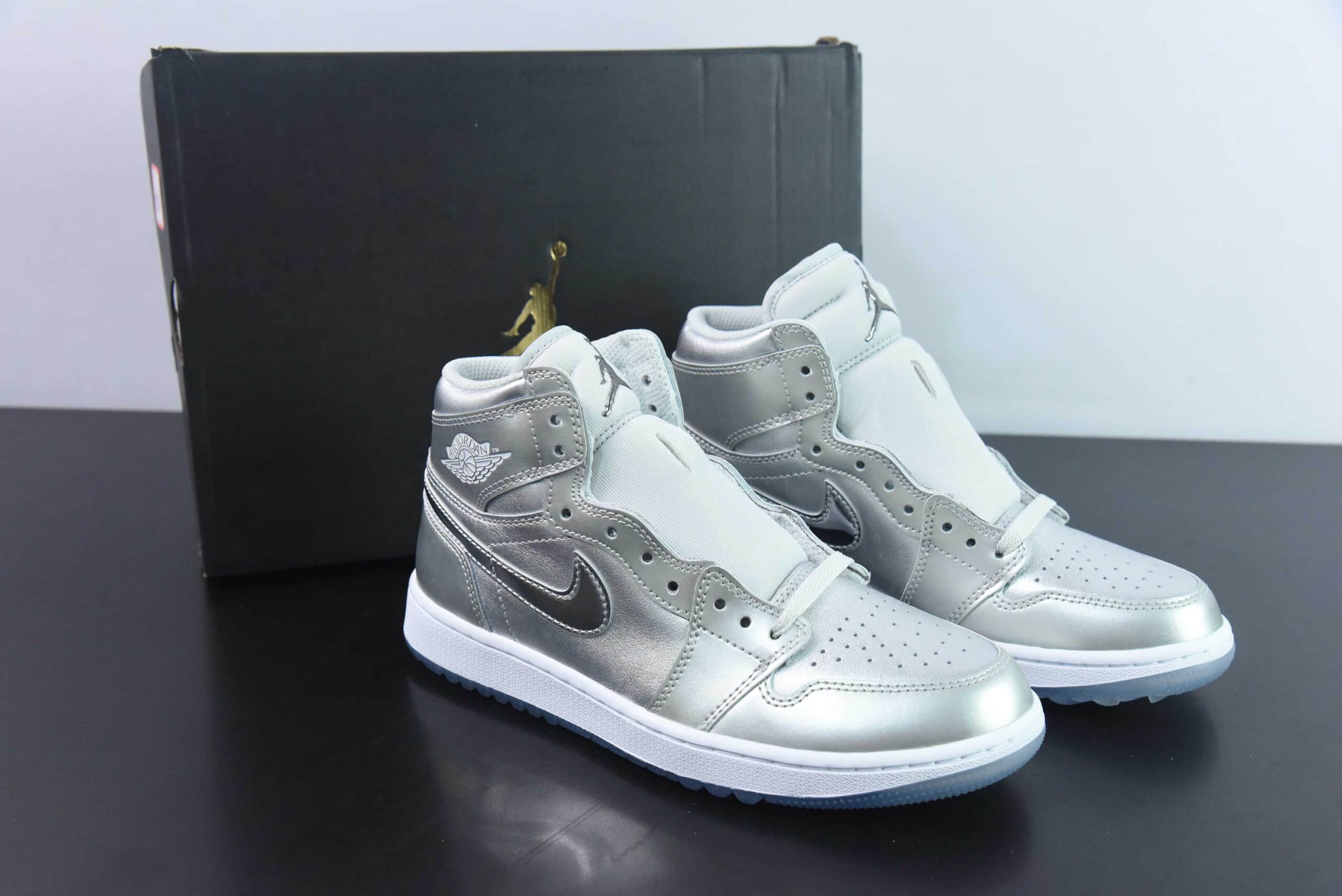 乔丹Air Jordan AJ1 Retro Golf液态银高尔夫系列高帮篮球鞋纯原版本 货号：FD6815-001