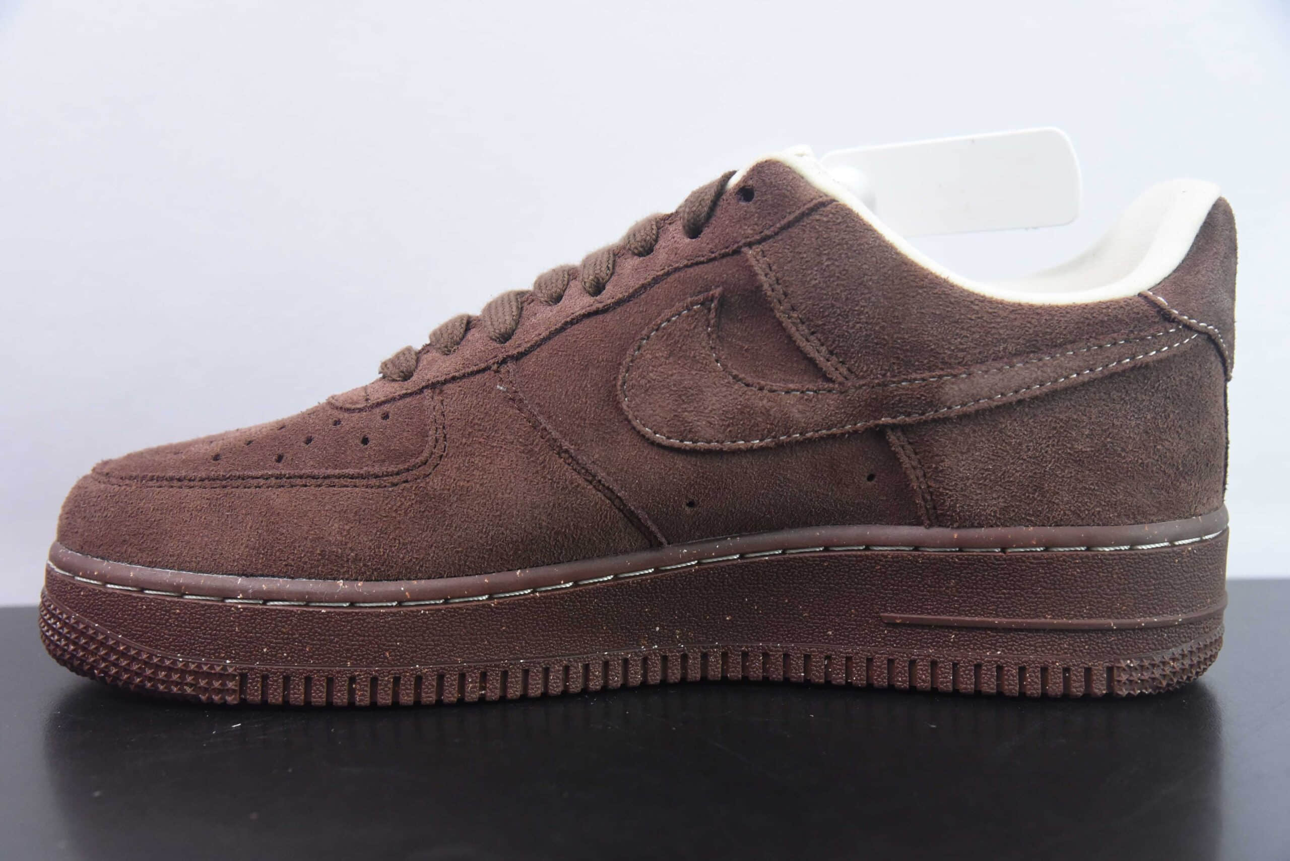 耐克Nike Air Force 1 AF1咖啡麂皮空军一号低帮休闲板鞋纯原版本 货号：FQ8901-259