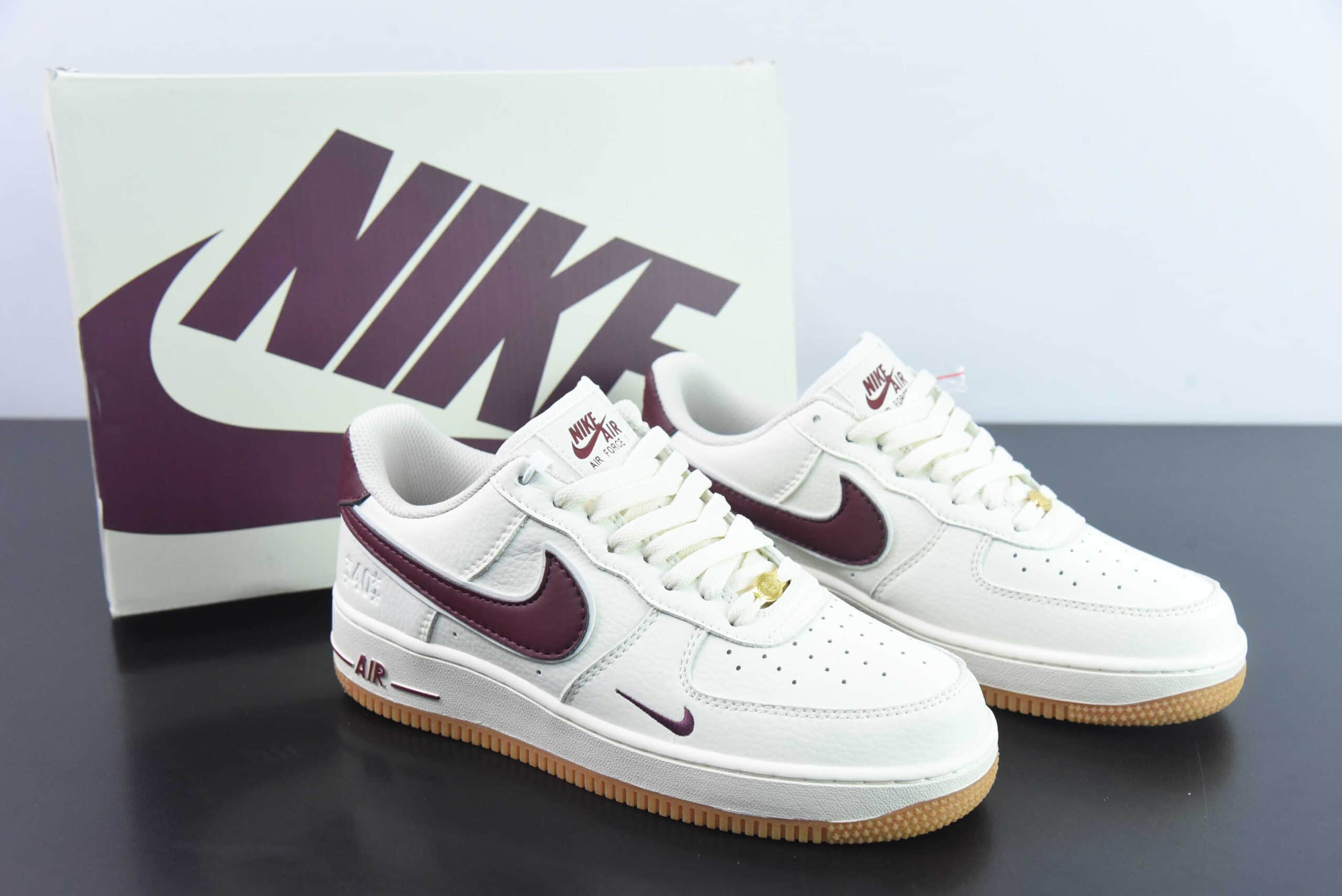 耐克Nike Air Force 1 ‘07 Low 40周年米酒红空军一号低帮休闲板鞋纯原版本 货号:WA0531-308