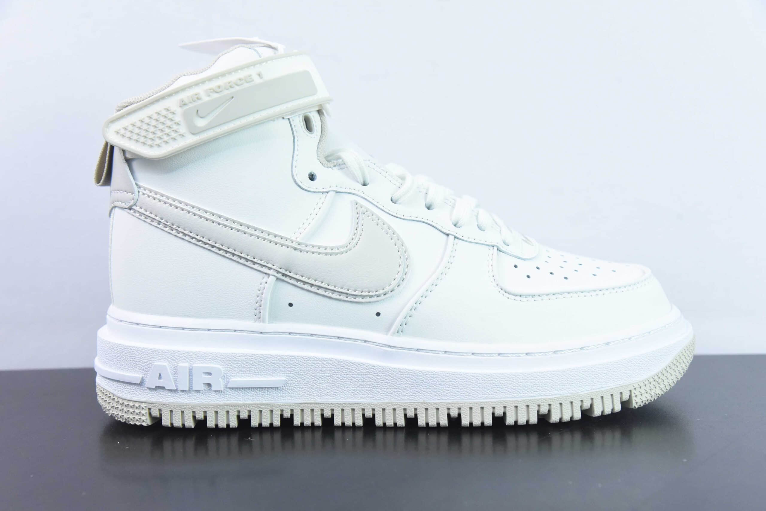 耐克Nike Air Force 1'07 Boot 白灰机能风空军一号高帮休闲板鞋纯原版本 货号:DA0418-100