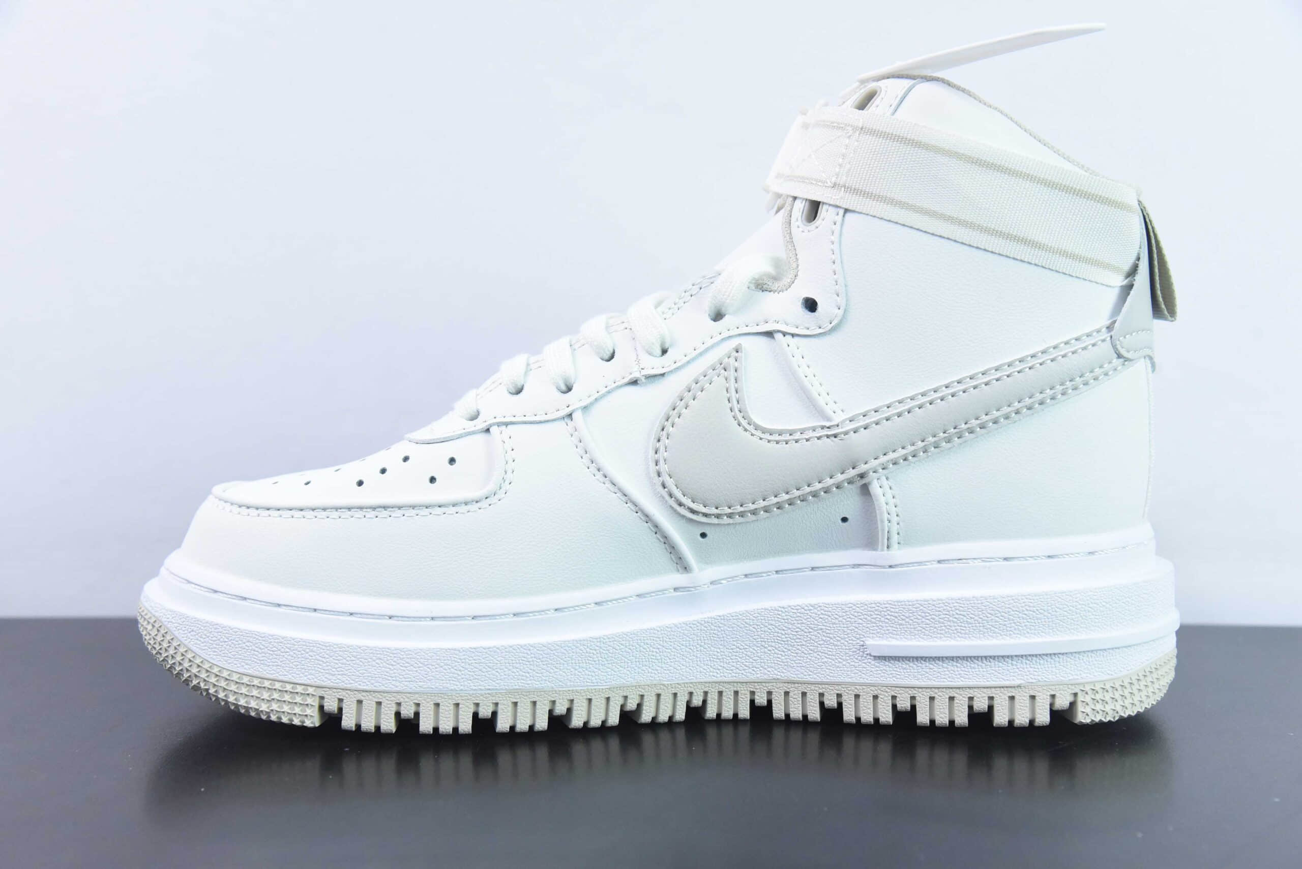 耐克Nike Air Force 1'07 Boot 白灰机能风空军一号高帮休闲板鞋纯原版本 货号:DA0418-100