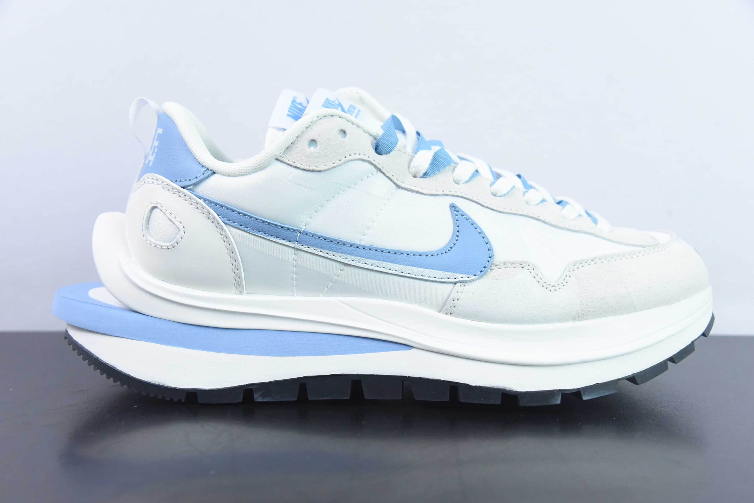耐克Nike Sacai x VaporWaffle sacai 华夫3.0 灰白蓝低帮运动休闲走秀鞋纯原版本 货号:DD1875-112