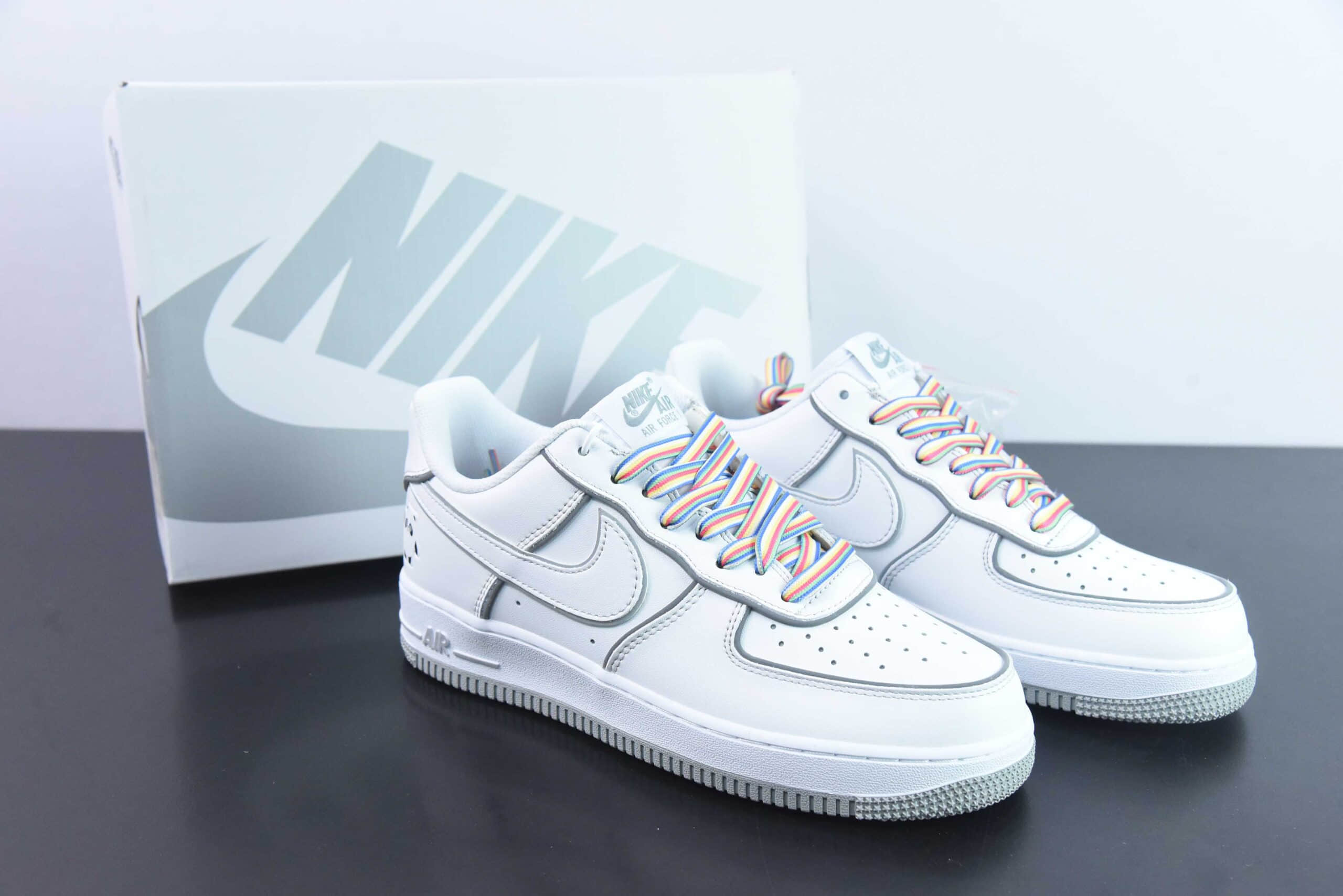 耐克Nike Air Force 1 Low 07 冰墩墩灰白反光空军一号低帮休闲板鞋纯原版本 货号:GU7895-639