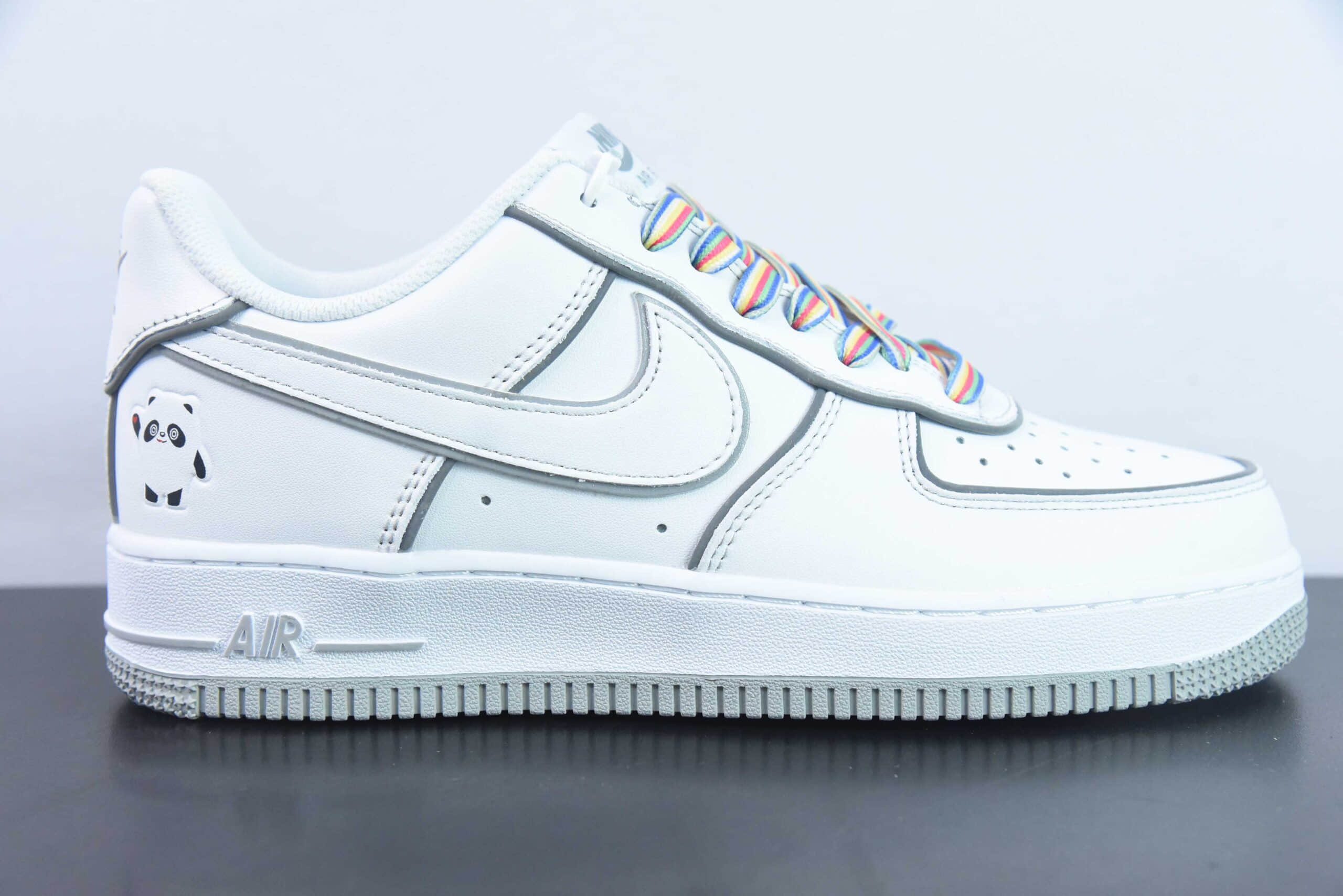 耐克Nike Air Force 1 Low 07 冰墩墩灰白反光空军一号低帮休闲板鞋纯原版本 货号:GU7895-639