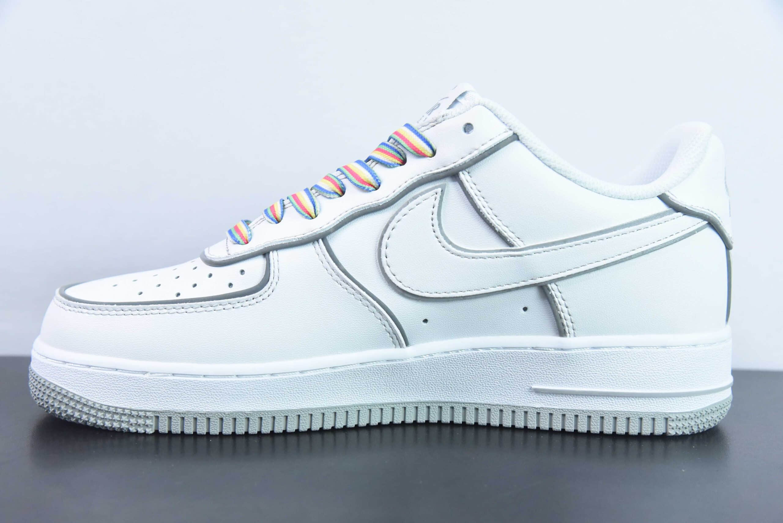 耐克Nike Air Force 1 Low 07 冰墩墩灰白反光空军一号低帮休闲板鞋纯原版本 货号:GU7895-639