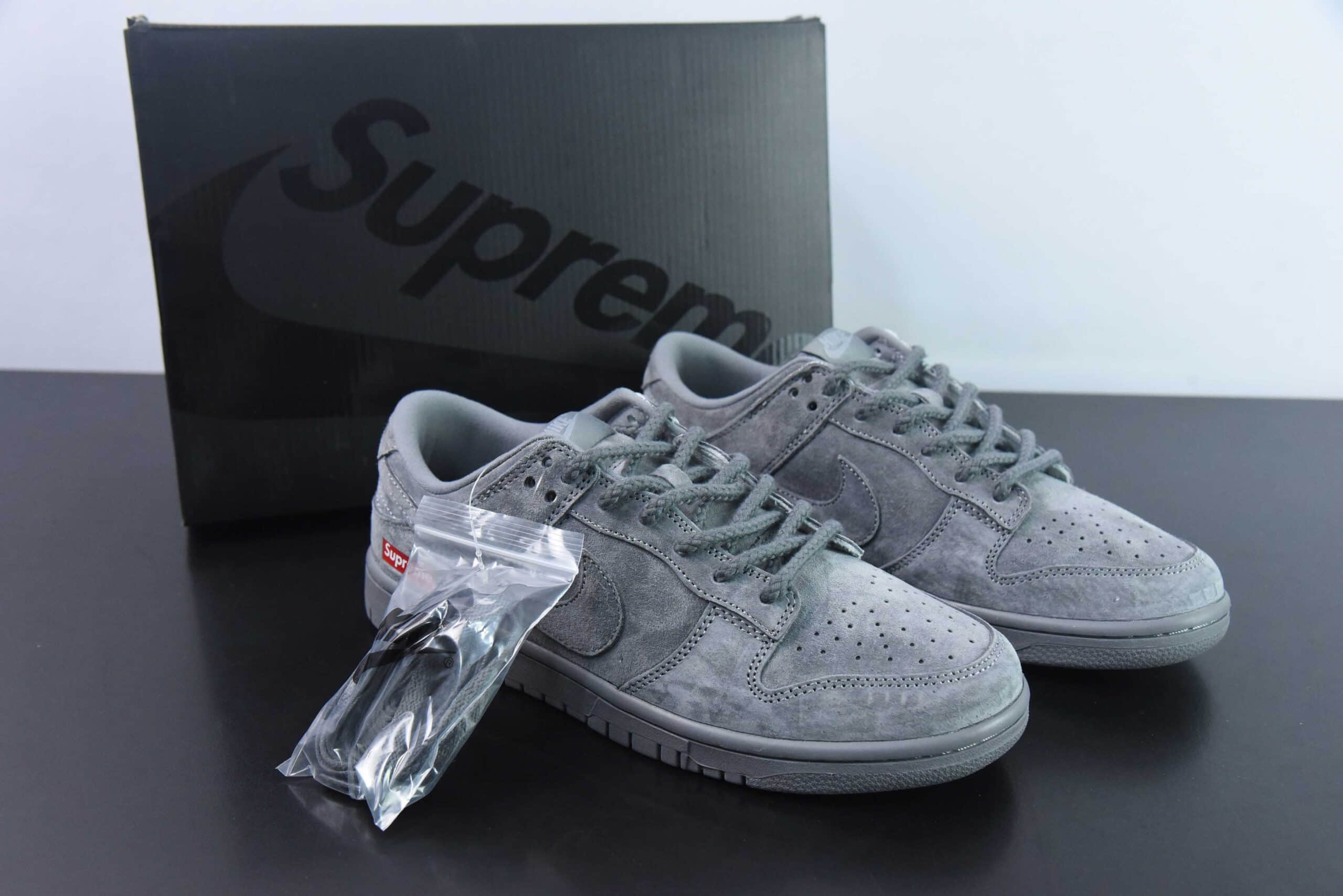 耐克Nike SB Dunk Low Suprene联名灰麂皮SB低帮休闲板鞋纯原版本 货号:FC1688-121