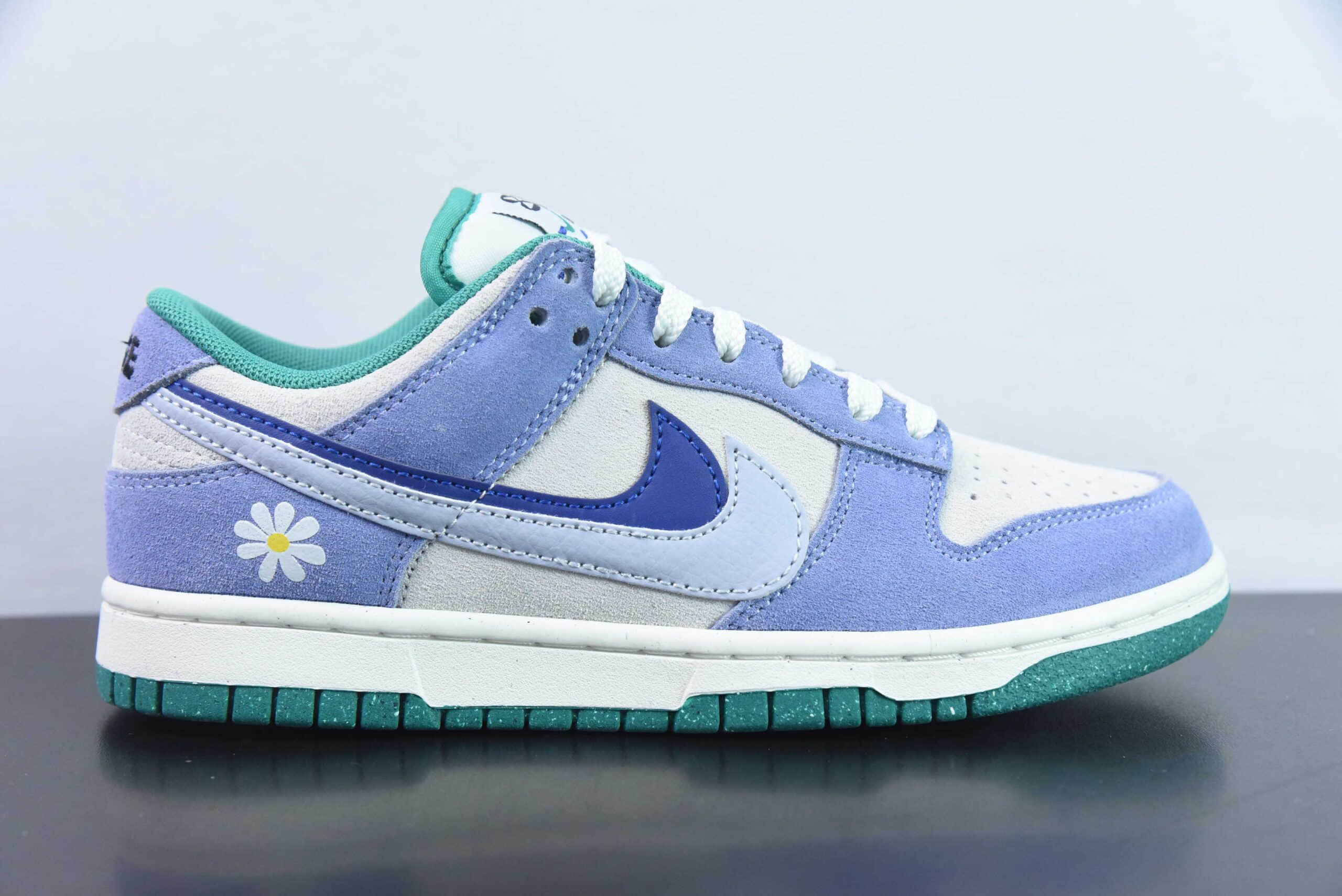 耐克Nike SB Dunk Low 85 兰白色小花双勾绑带 SB低帮运动休闲板鞋纯原版本 货号:DO9457-144