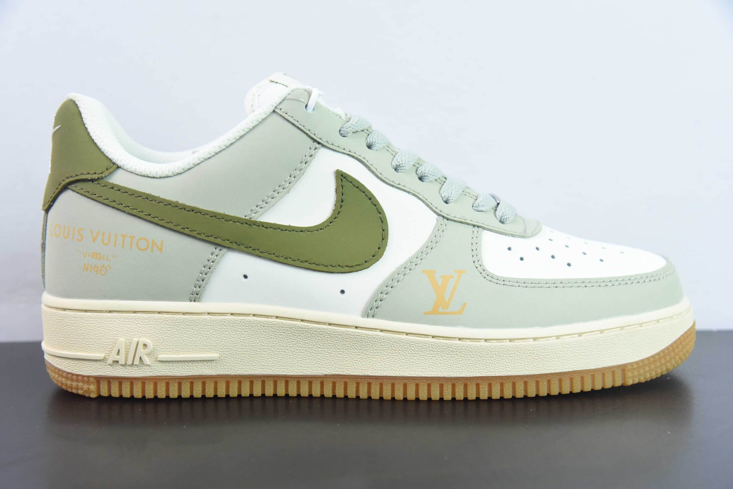 耐克Nike Air Force 1 Low 07 x Louis Vuitton LV联名白军绿空军一号低帮休闲板鞋纯原版本 货号：BS9055-714