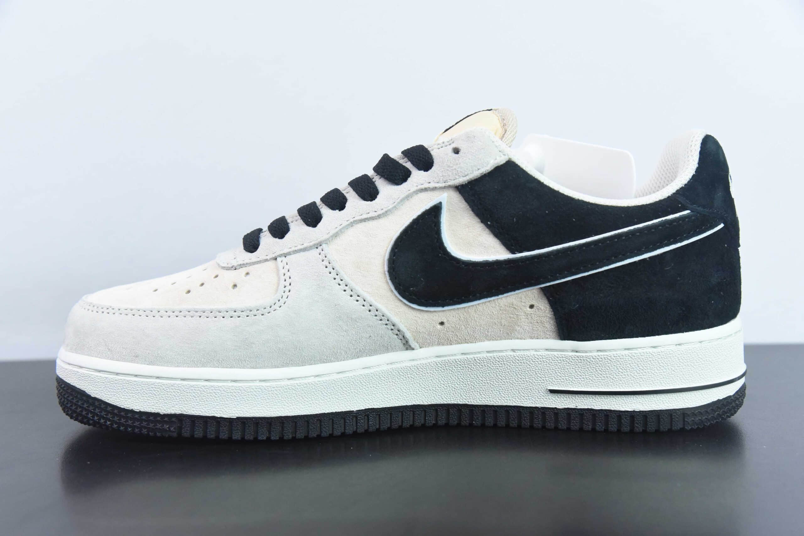 耐克Nike Air Force 1'07 Low 灰黑麂皮空军一号低帮休闲板鞋纯原版本 货号:LF8989-666