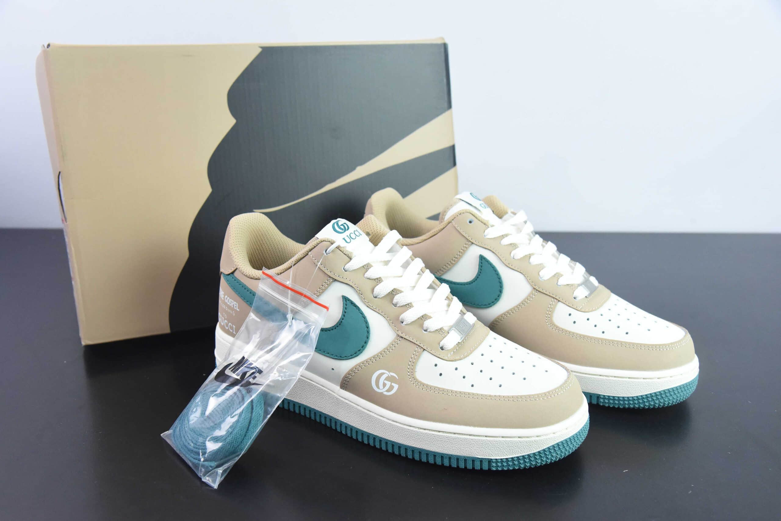 耐克NIke Air Force 1 '07 Low “古驰联名深绿玫瑰金”空军一号低帮休闲板鞋纯原版本 货号:BS9055-723