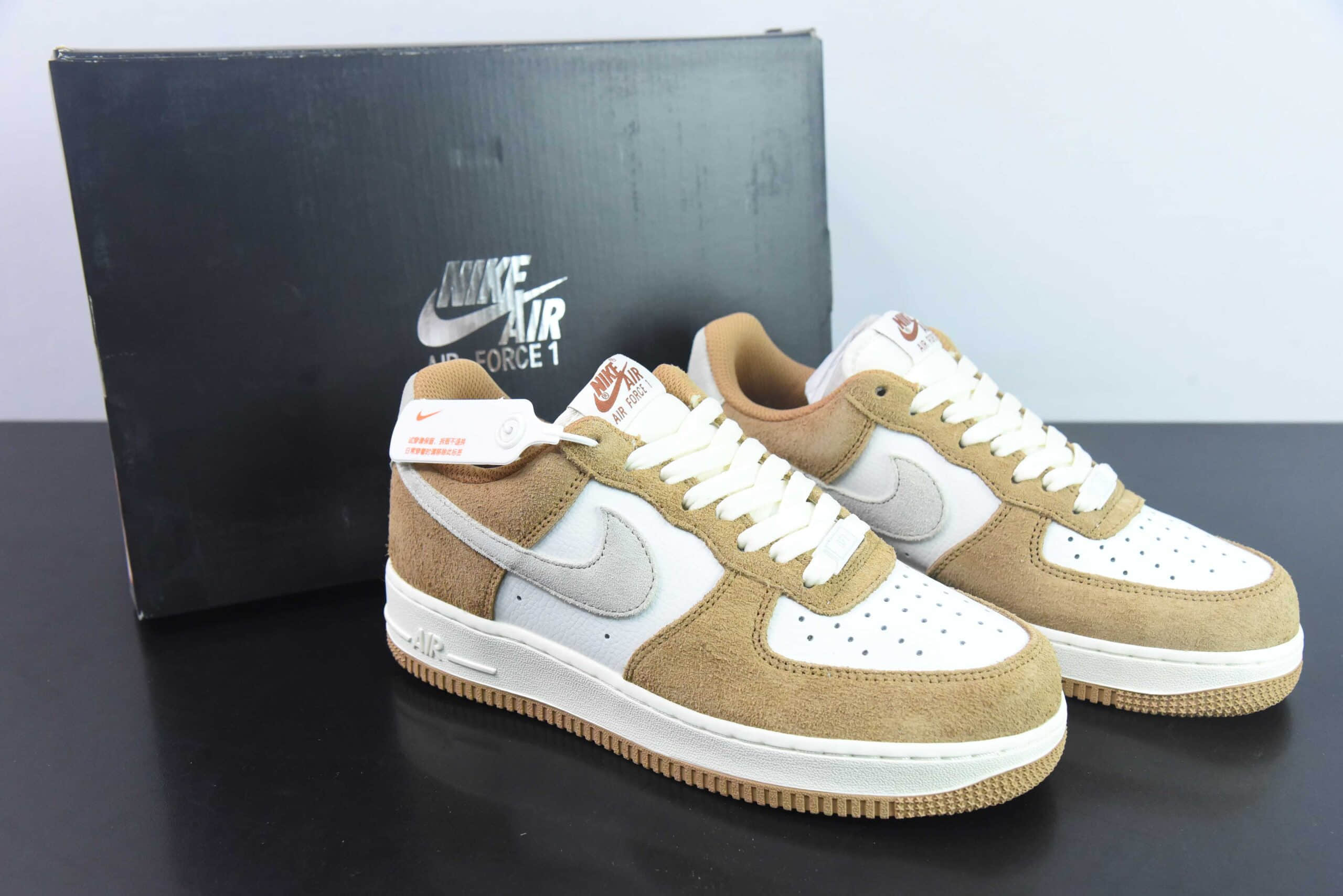 耐克Nike Air Force 1'07 Low白棕小麦色空军一号低帮休闲板鞋纯原版本 货号:BQ8988-104