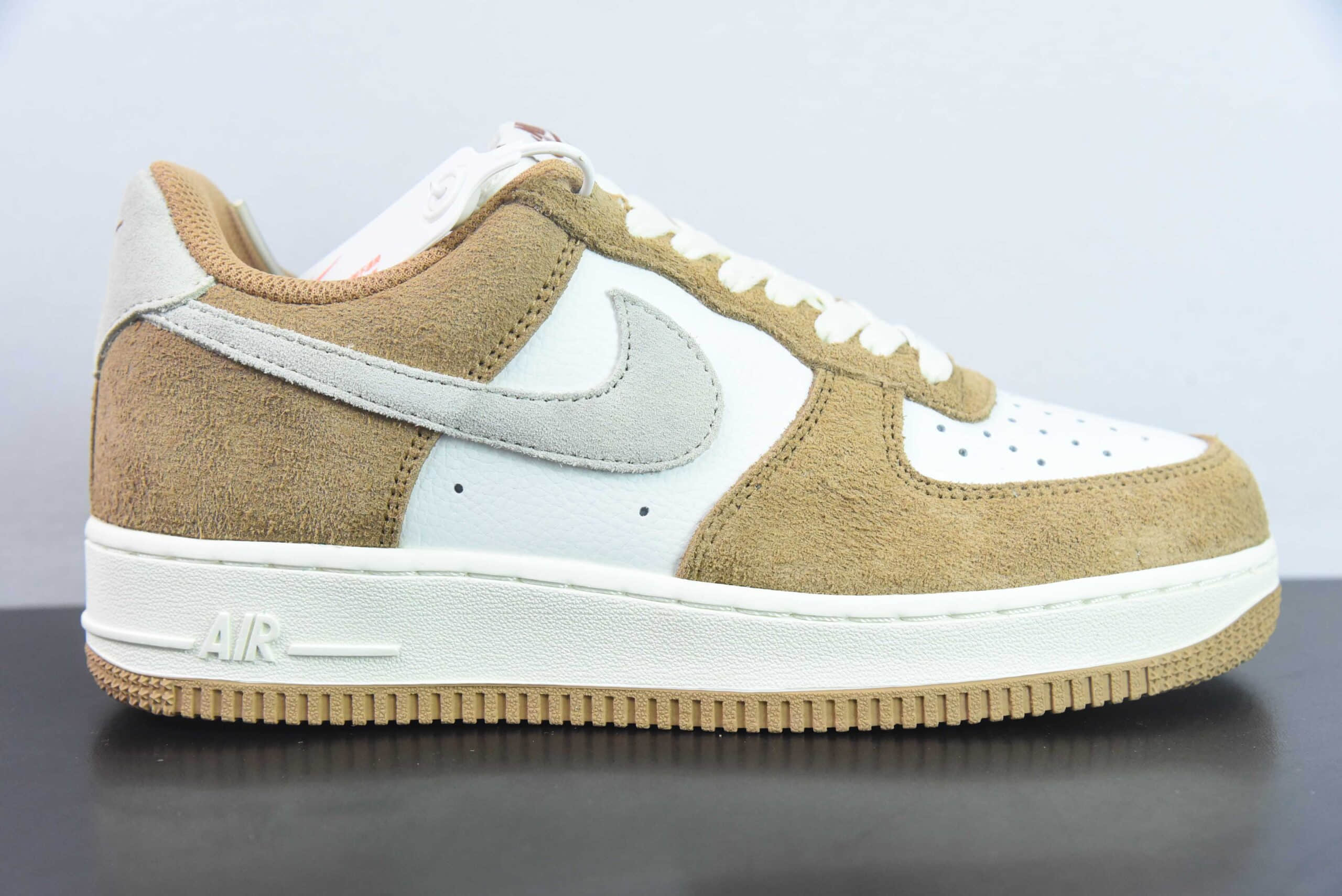 耐克Nike Air Force 1'07 Low白棕小麦色空军一号低帮休闲板鞋纯原版本 货号:BQ8988-104