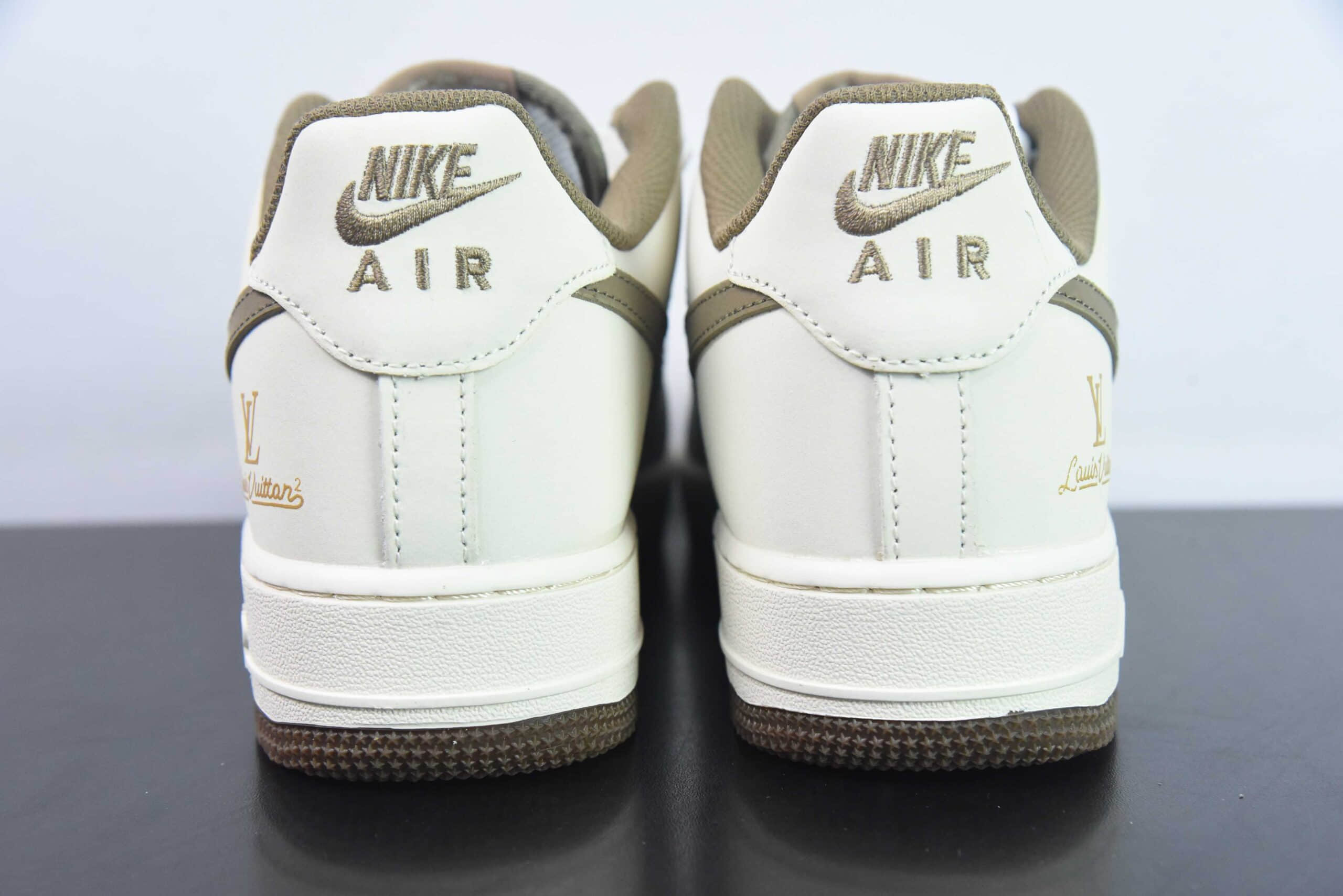 耐克Nike Air Force 1 Low 07 x Louis Vuitton LV联名米黄灰空军一号低帮休闲板鞋纯原版本 货号:BS9055-832