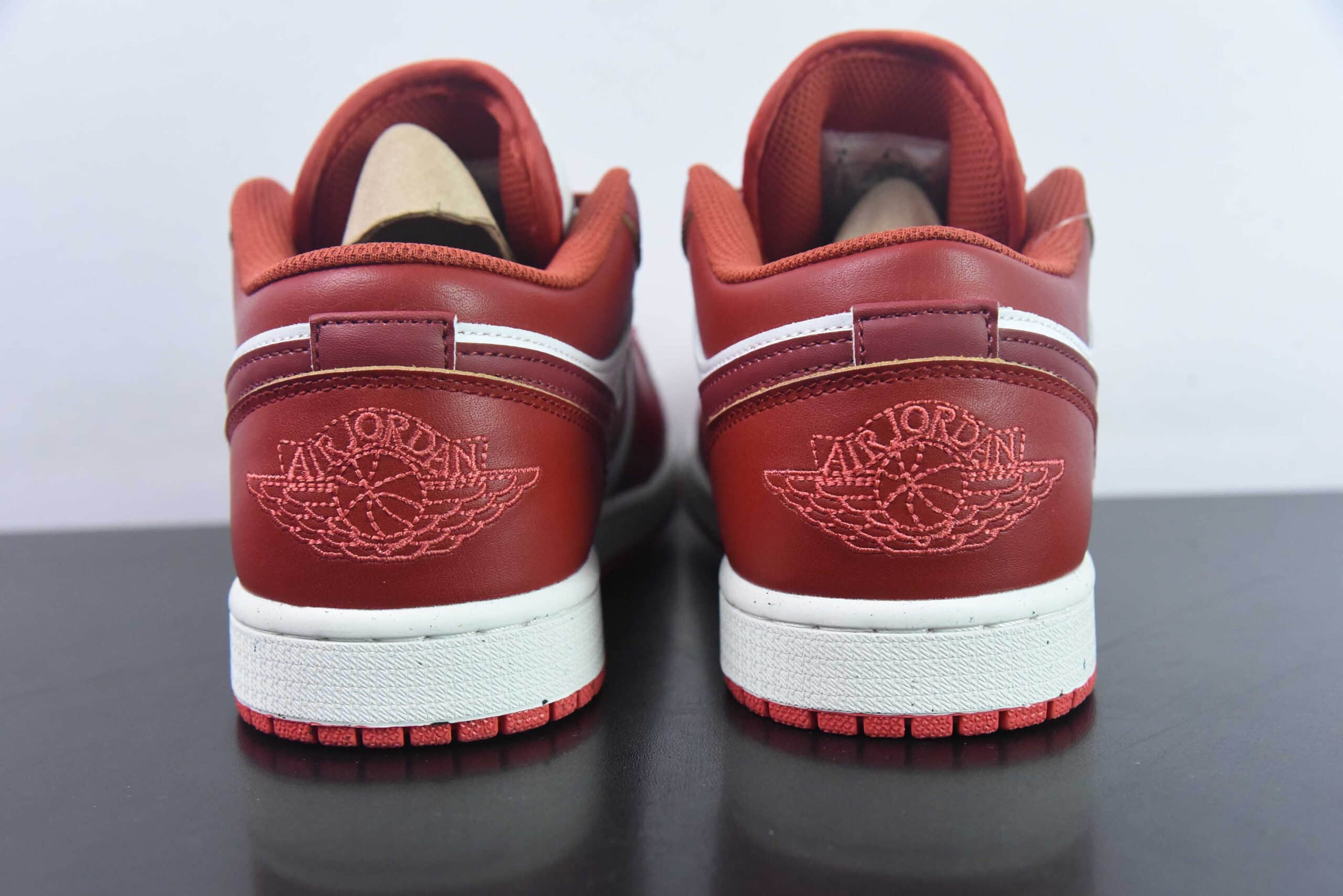 乔丹Air Jordan 1 Low AJ1白红脚趾沙丘红低帮休闲板鞋纯原版本 货号:FJ3459-160