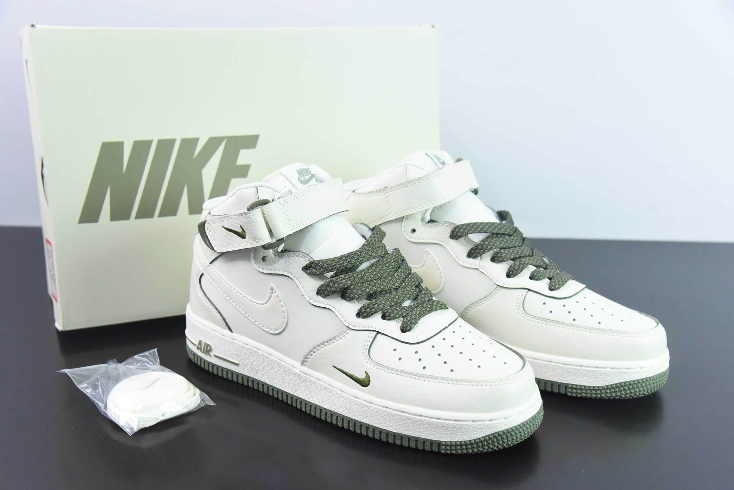 耐克Nike Air Force 1'07 Mid 绿珠光小勾空军一号中帮休闲板鞋纯原版本 货号:SG2356-805