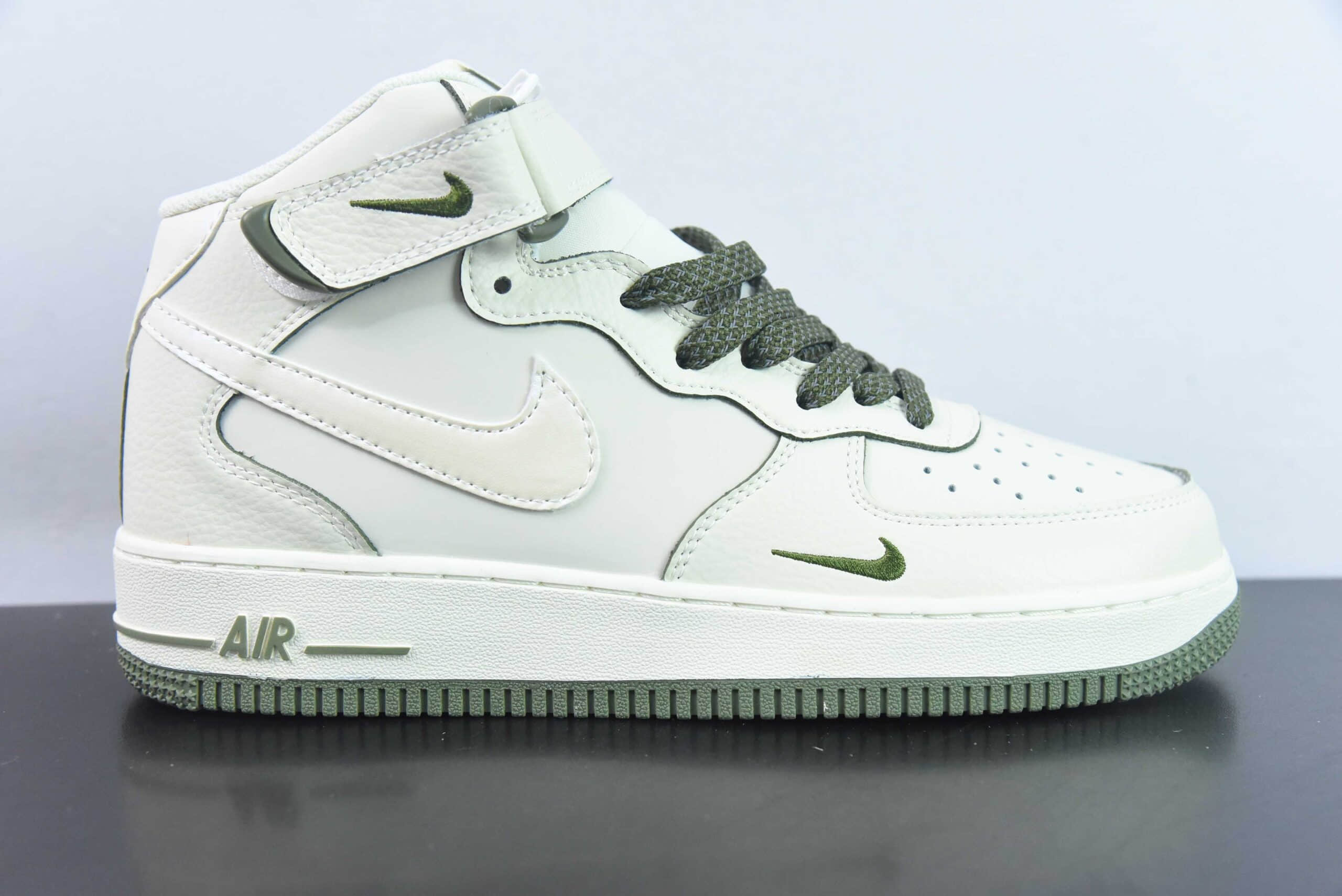 耐克Nike Air Force 1'07 Mid 绿珠光小勾空军一号中帮休闲板鞋纯原版本 货号:SG2356-805