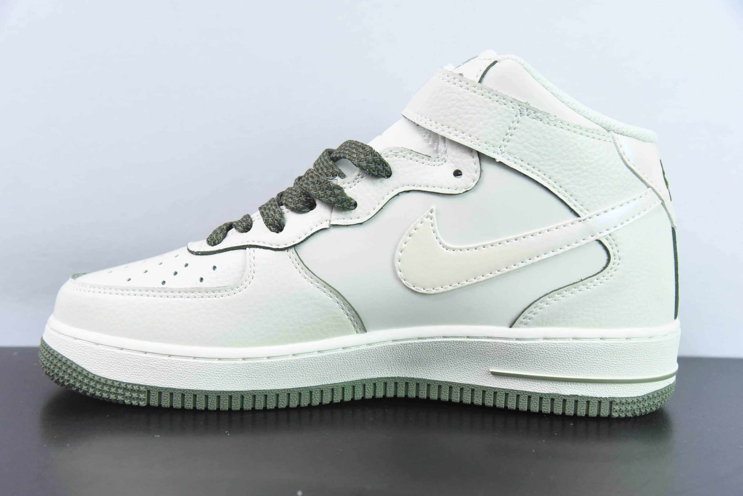 耐克Nike Air Force 1'07 Mid 绿珠光小勾空军一号中帮休闲板鞋纯原版本 货号:SG2356-805