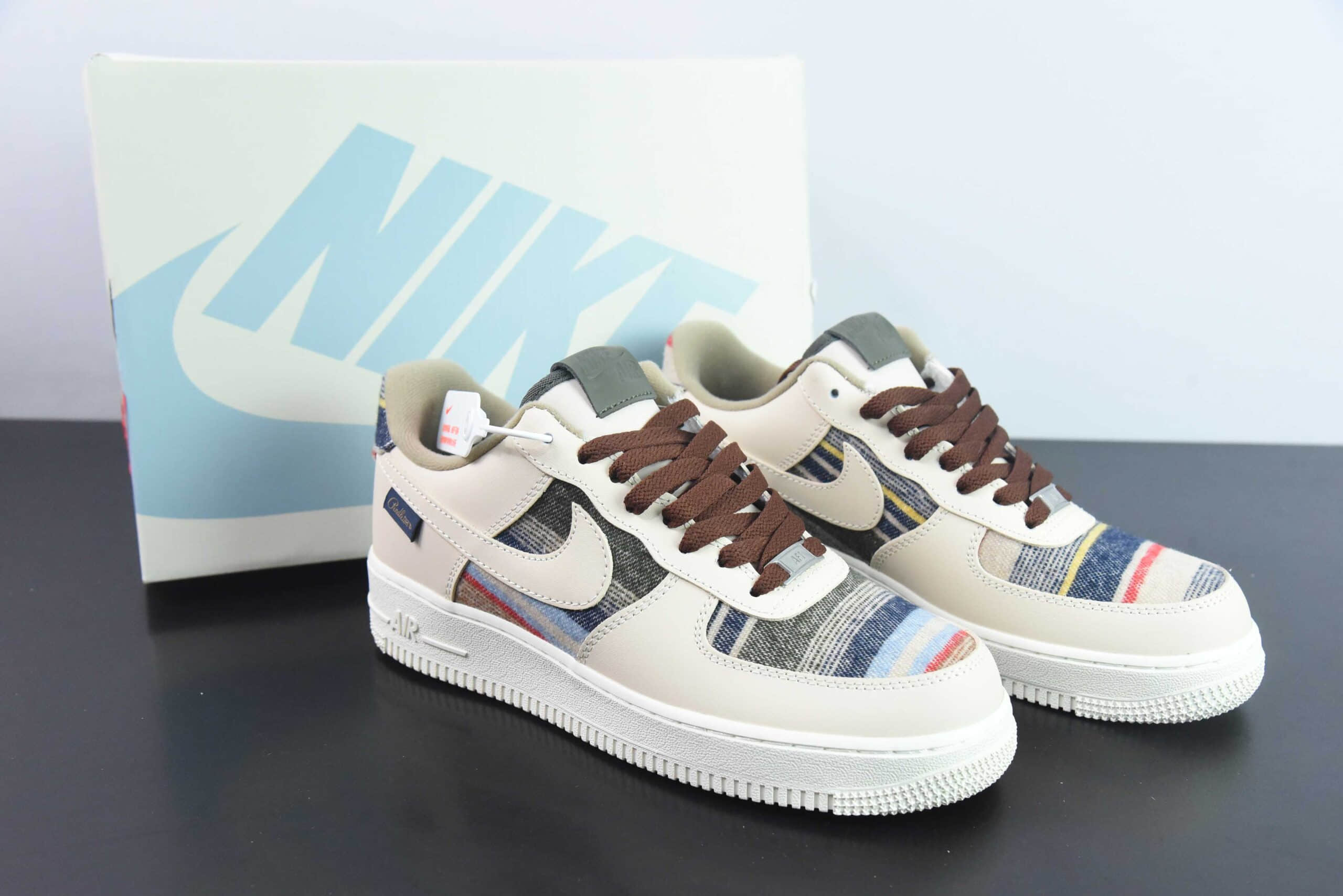 耐克Nike Air Force 1'07 Low 奶白羊毛绒定制款空军一号低帮休闲板鞋纯原版本 货号：CW1188-230