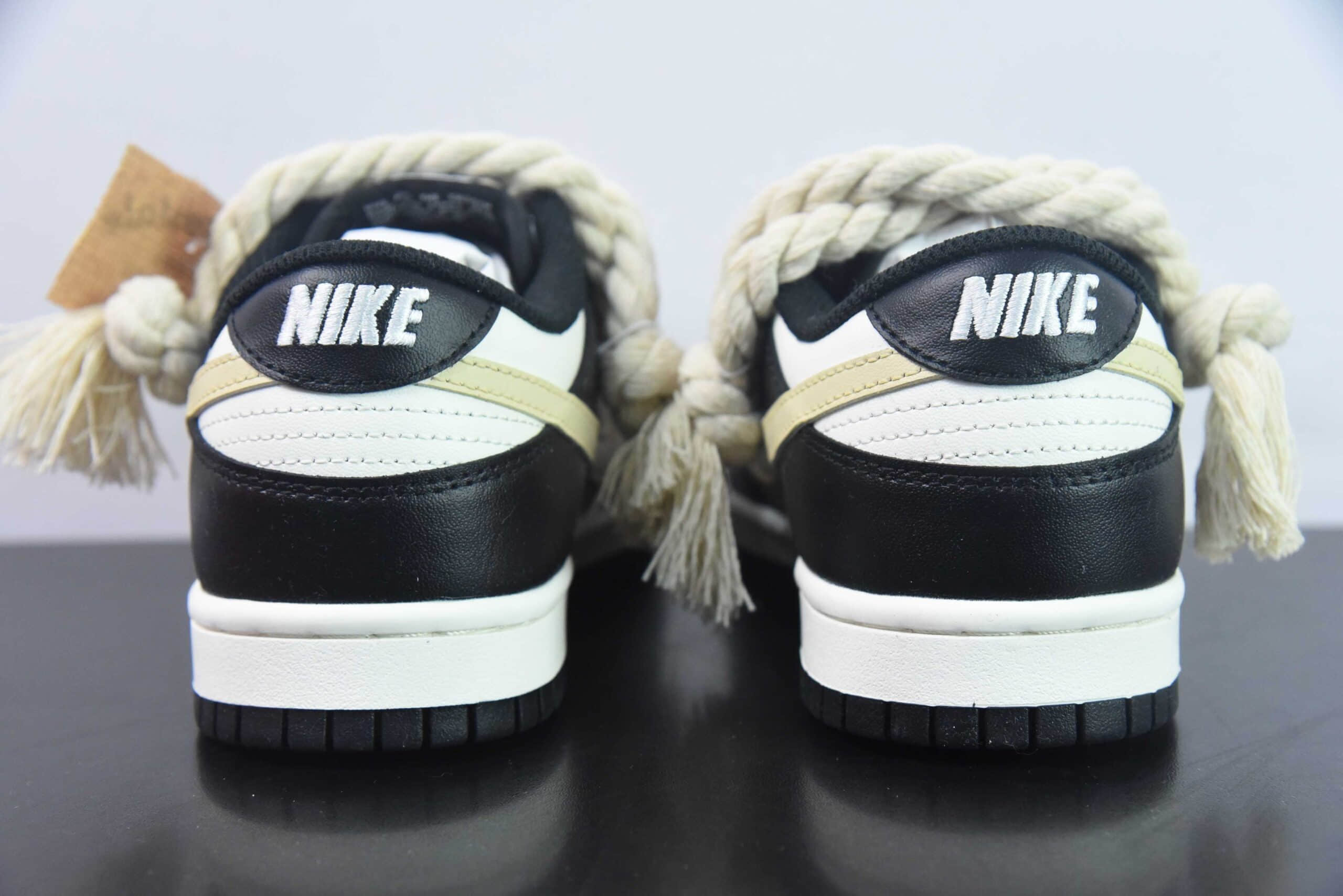 耐克Nike Dunk Low 苏格兰做旧熊猫米黄黑低帮休闲滑板鞋纯原版本 货号:CW1590-100