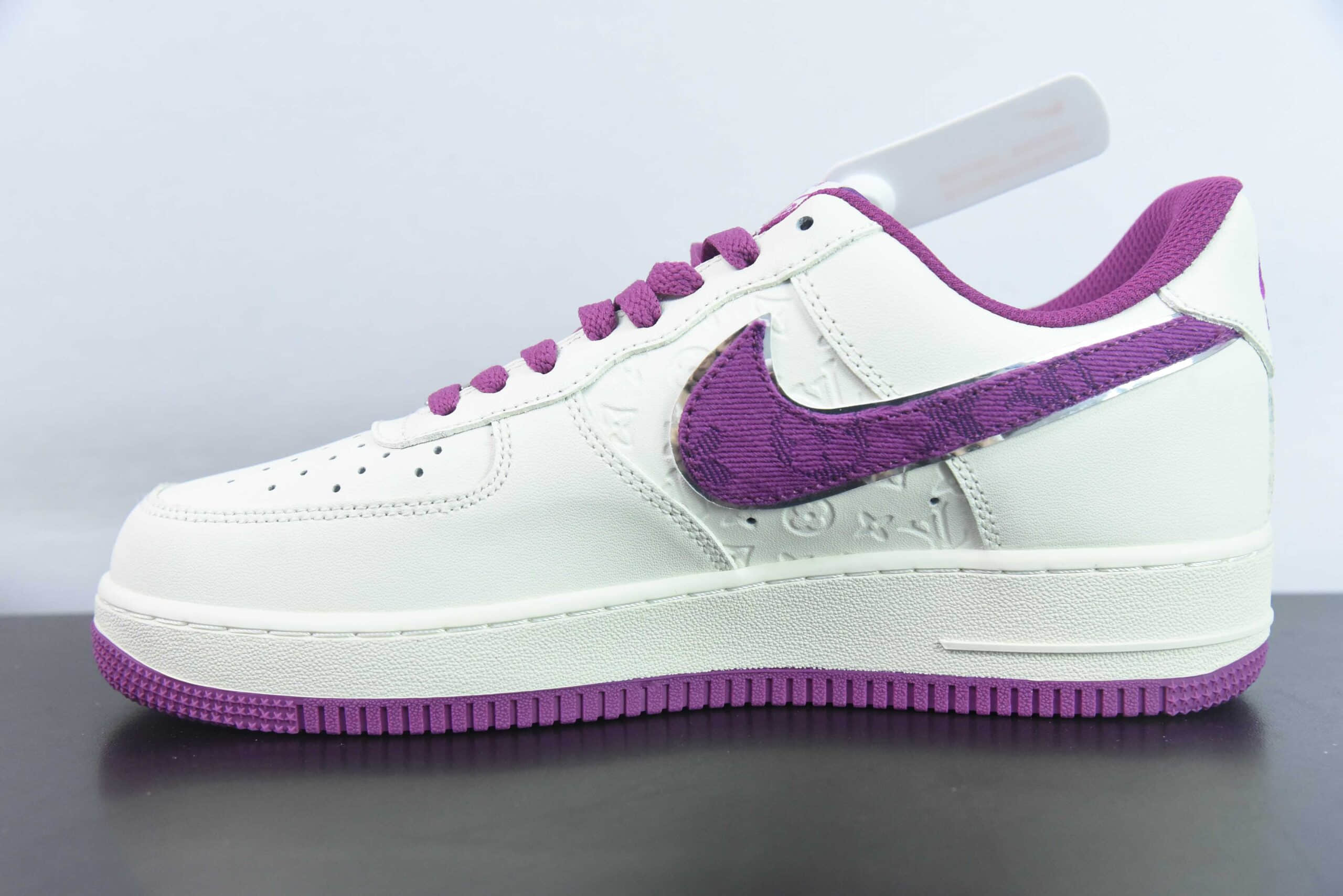 耐克Nike Air Force 1'07 Low LV联名印花紫空军一号低帮休闲板鞋纯原版本 货号: LV0506-066