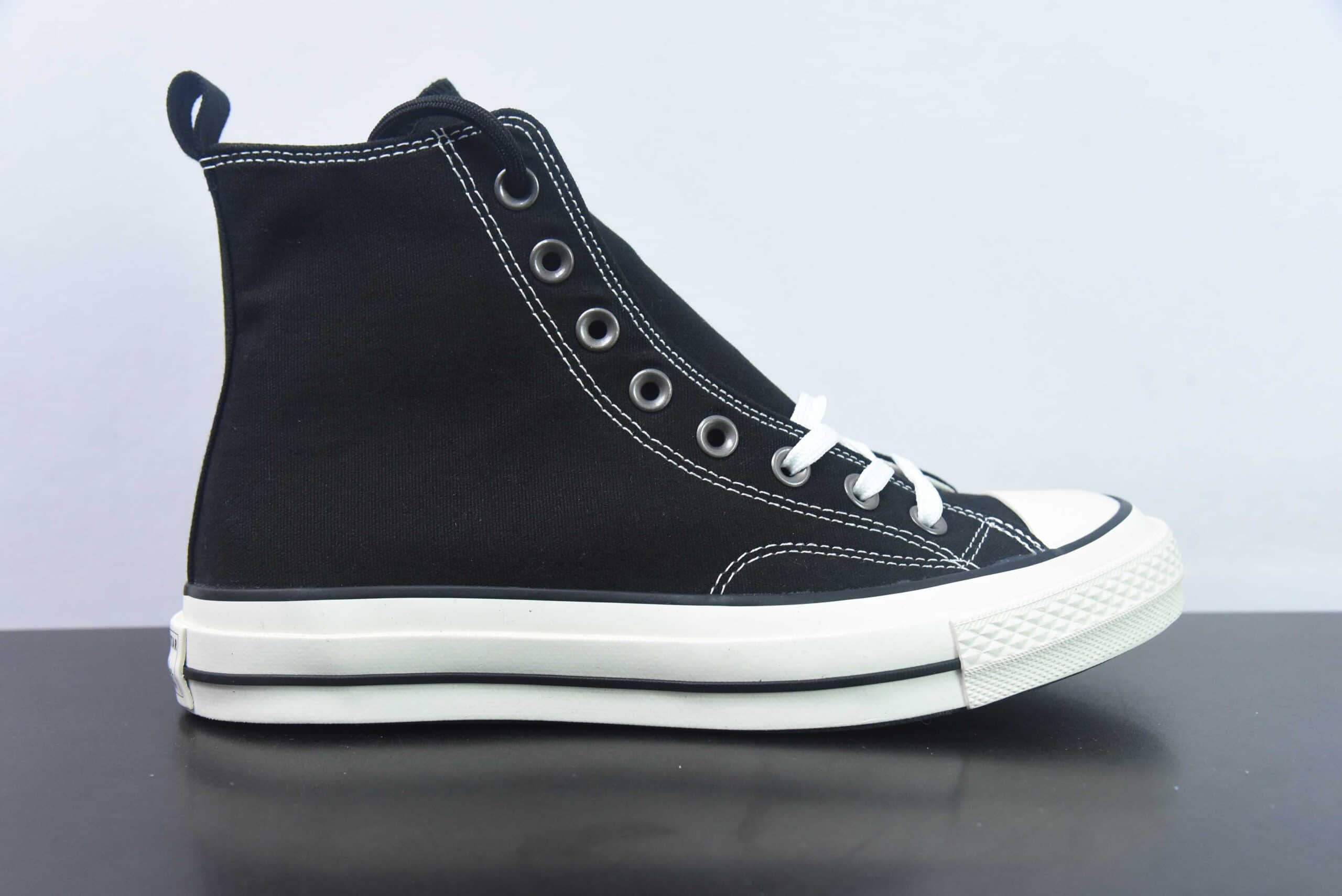 匡威Converse x N.Hollywood x 野口强三方联名纯黑高帮休闲帆布鞋纯原版本 货号:1CK716