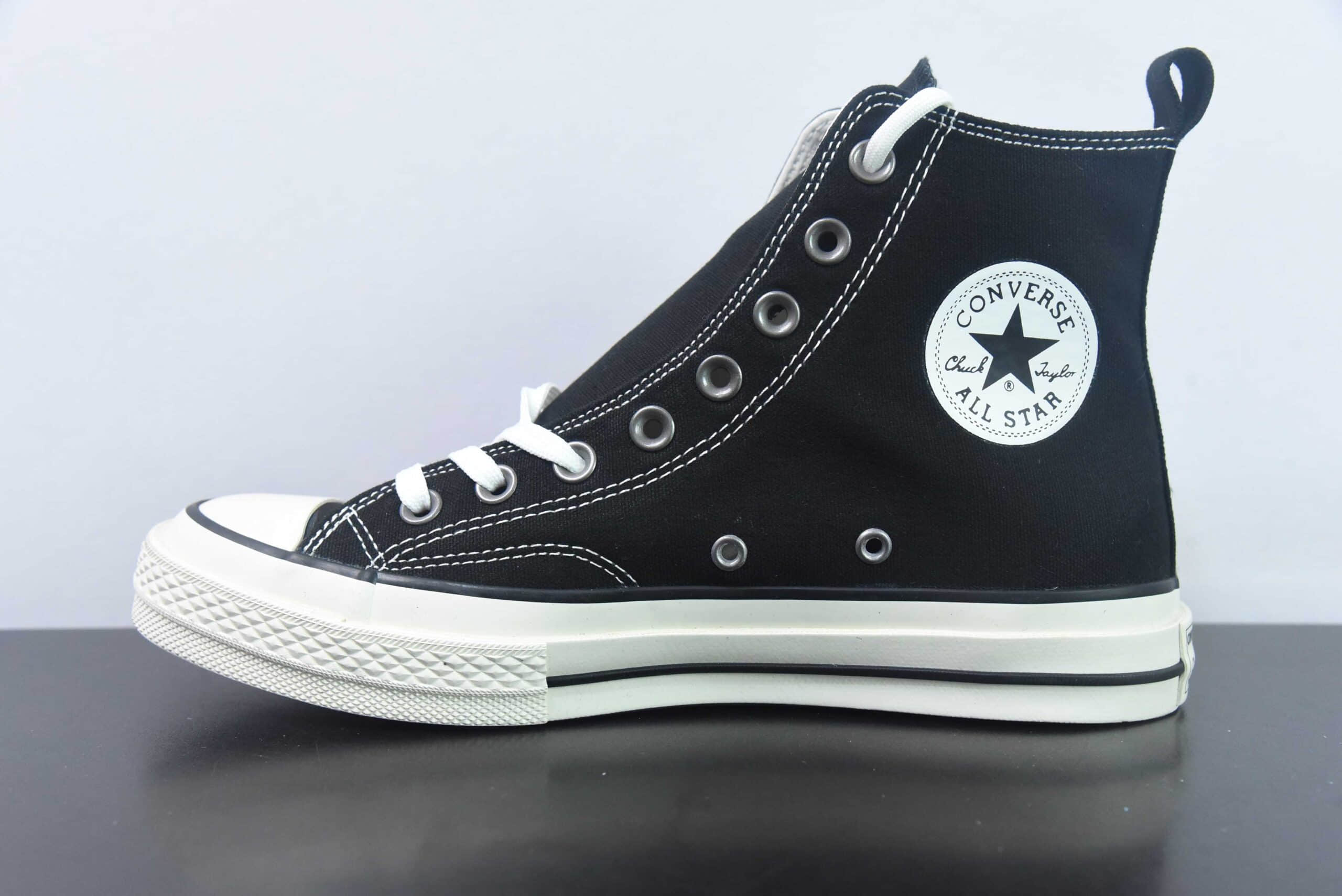 匡威Converse x N.Hollywood x 野口强三方联名纯黑高帮休闲帆布鞋纯原版本 货号:1CK716