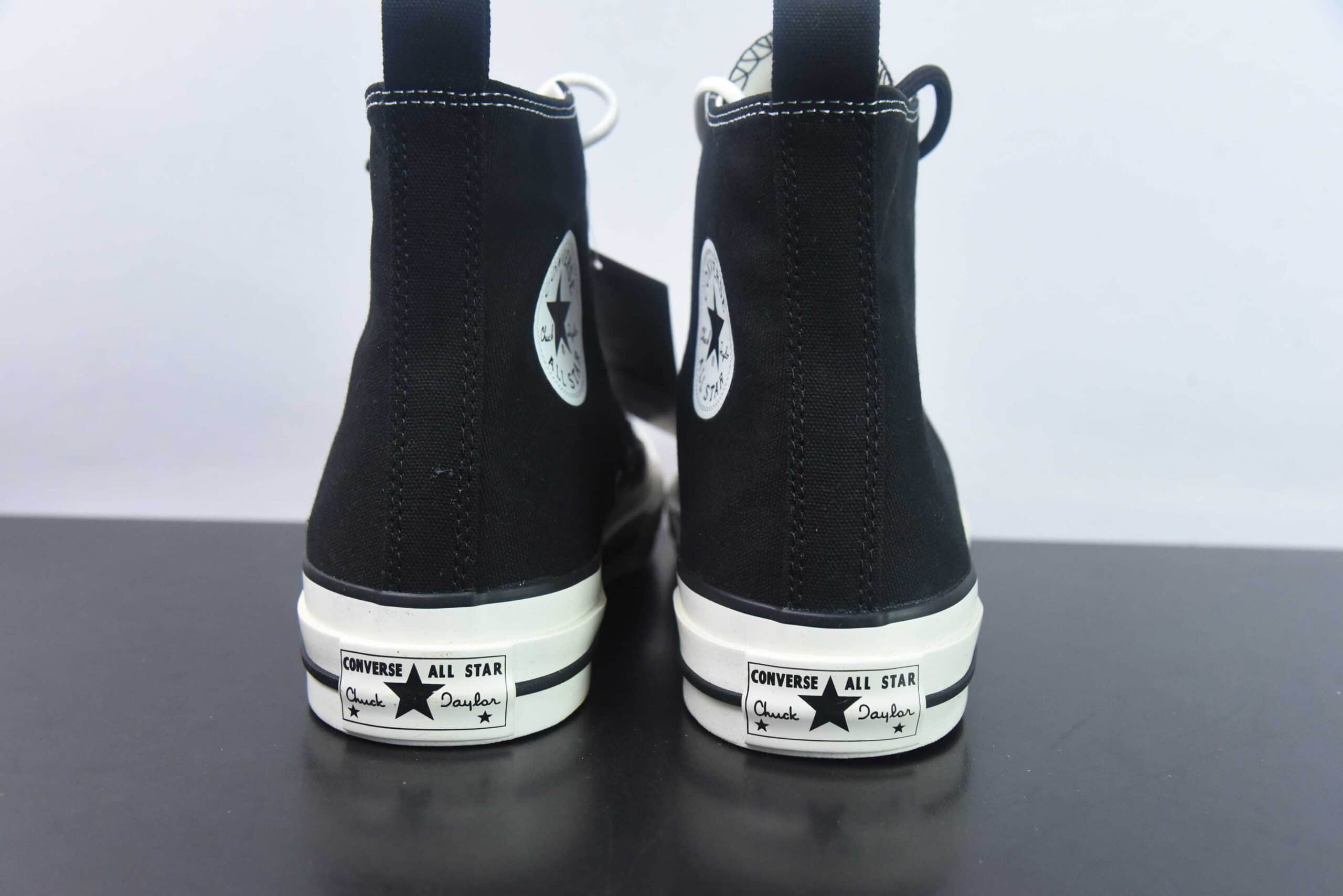 匡威Converse x N.Hollywood x 野口强三方联名纯黑高帮休闲帆布鞋纯原版本 货号:1CK716