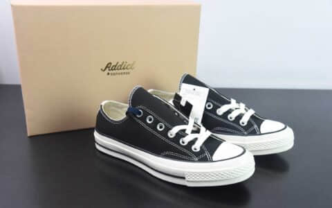 匡威Converse x N.Hollywood x 野口强三方联名低帮纯黑休闲帆布鞋纯原版本 货号:1AD661