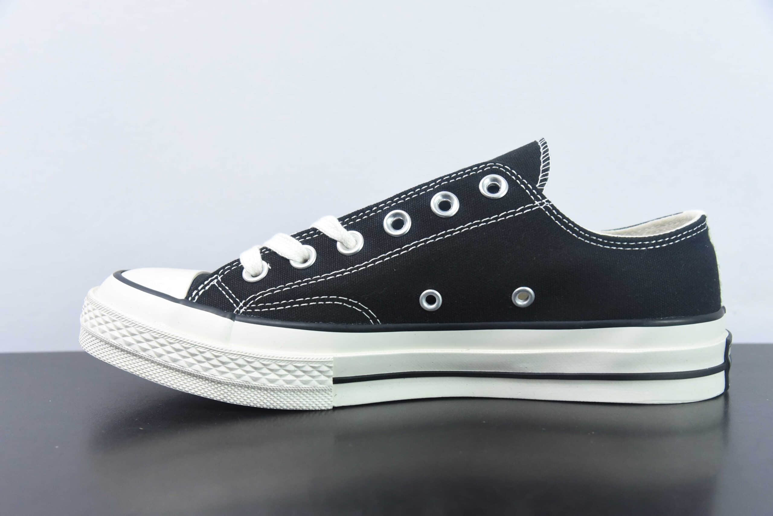 匡威Converse x N.Hollywood x 野口强三方联名低帮纯黑休闲帆布鞋纯原版本 货号：1AD661 