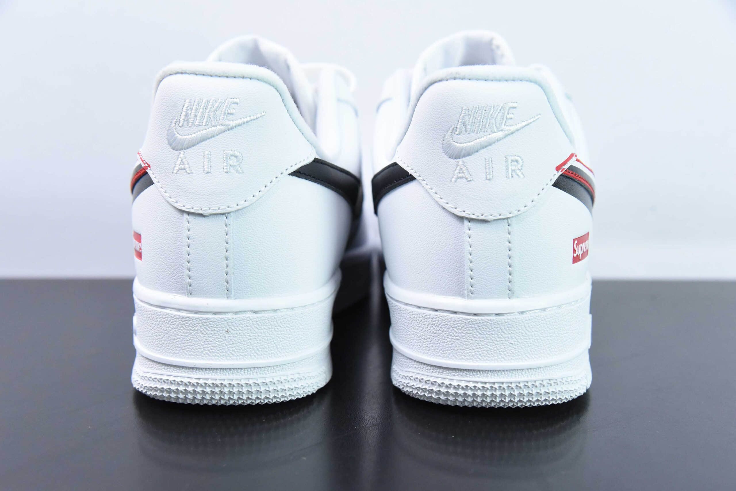 耐克Nike Air Force 1 AF1白黑红双钩SUP印花空军一号低帮休闲板鞋纯原版本 货号:CU9225-100