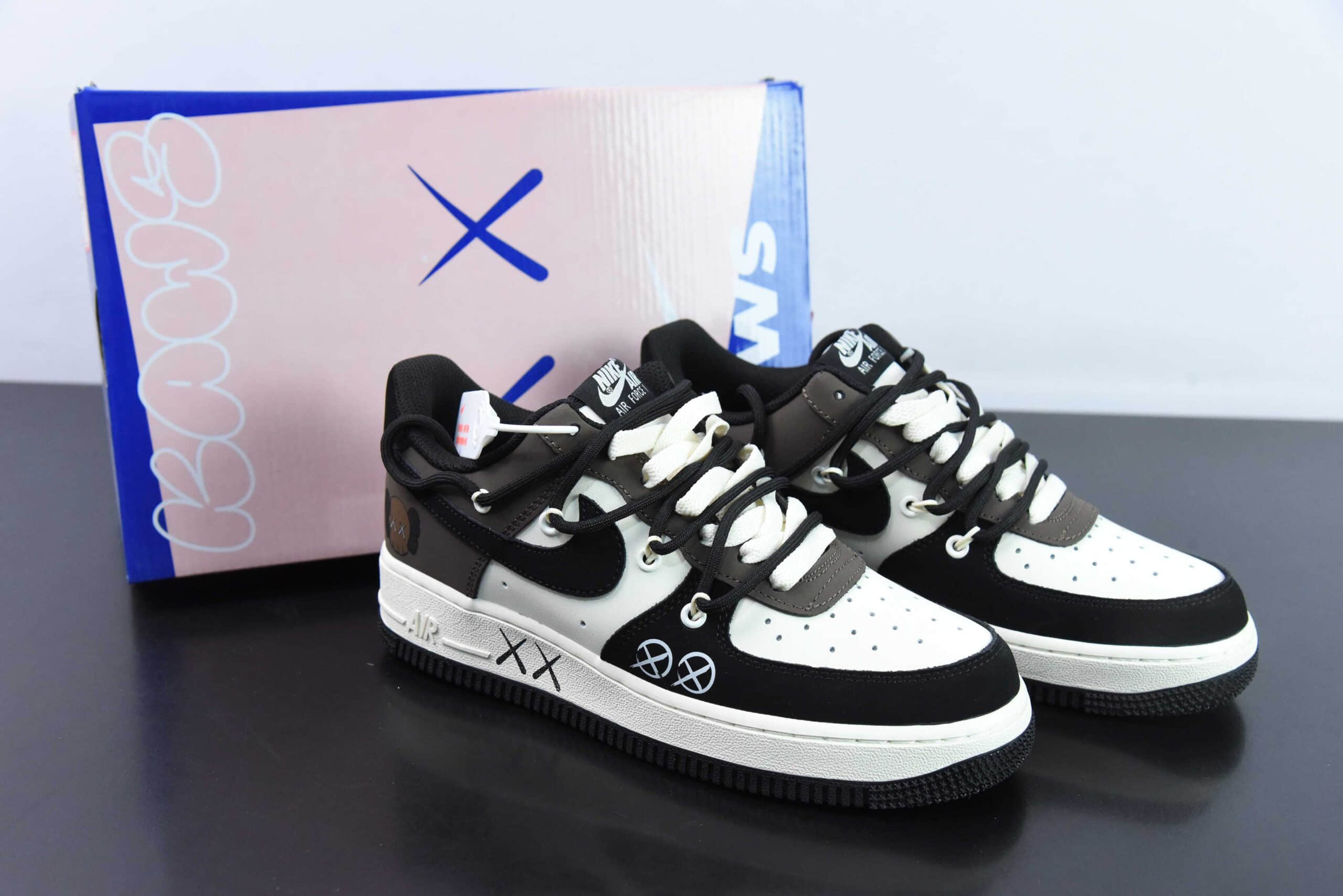 耐克Nike Kaws x Air Force 1 Low 摩卡绑带空军一号低帮休闲板鞋纯原版本 货号:KS6869-888