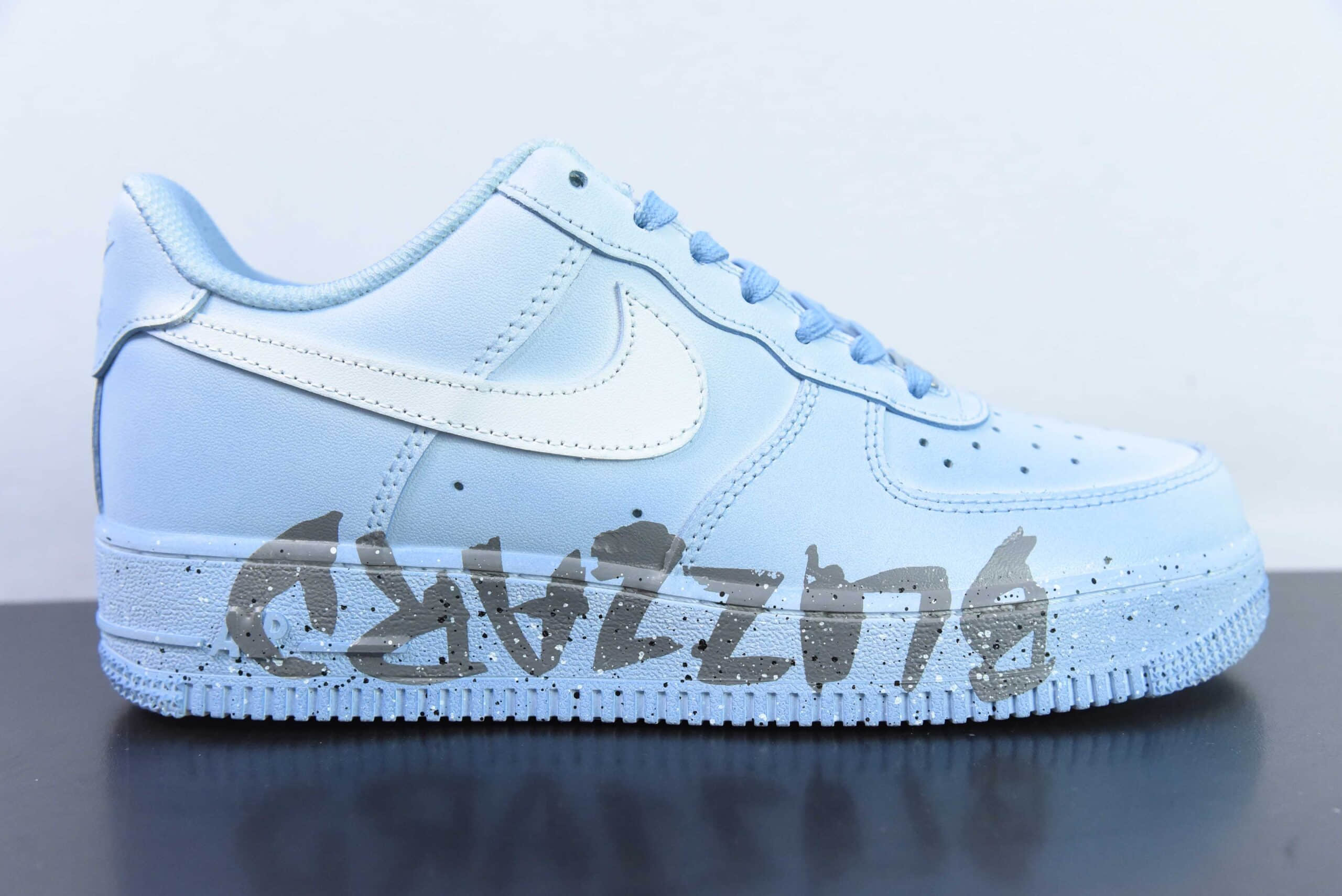 耐克Nike Air Force 1 Low 做旧冰蓝暴风雪废土鸳鸯字体空军一号低帮运动休闲板鞋纯原版本 货号:315122-112