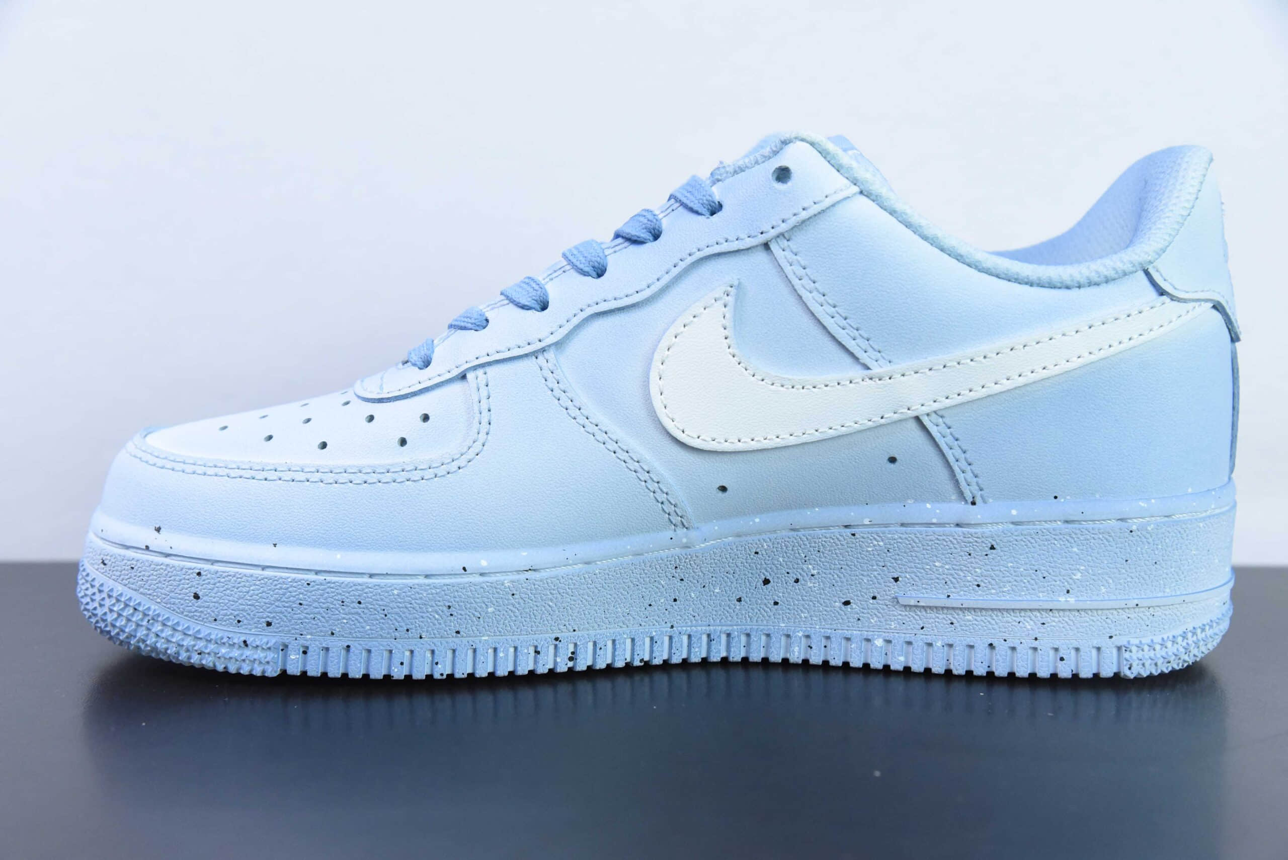 耐克Nike Air Force 1 Low 做旧冰蓝暴风雪废土鸳鸯字体空军一号低帮运动休闲板鞋纯原版本 货号:315122-112